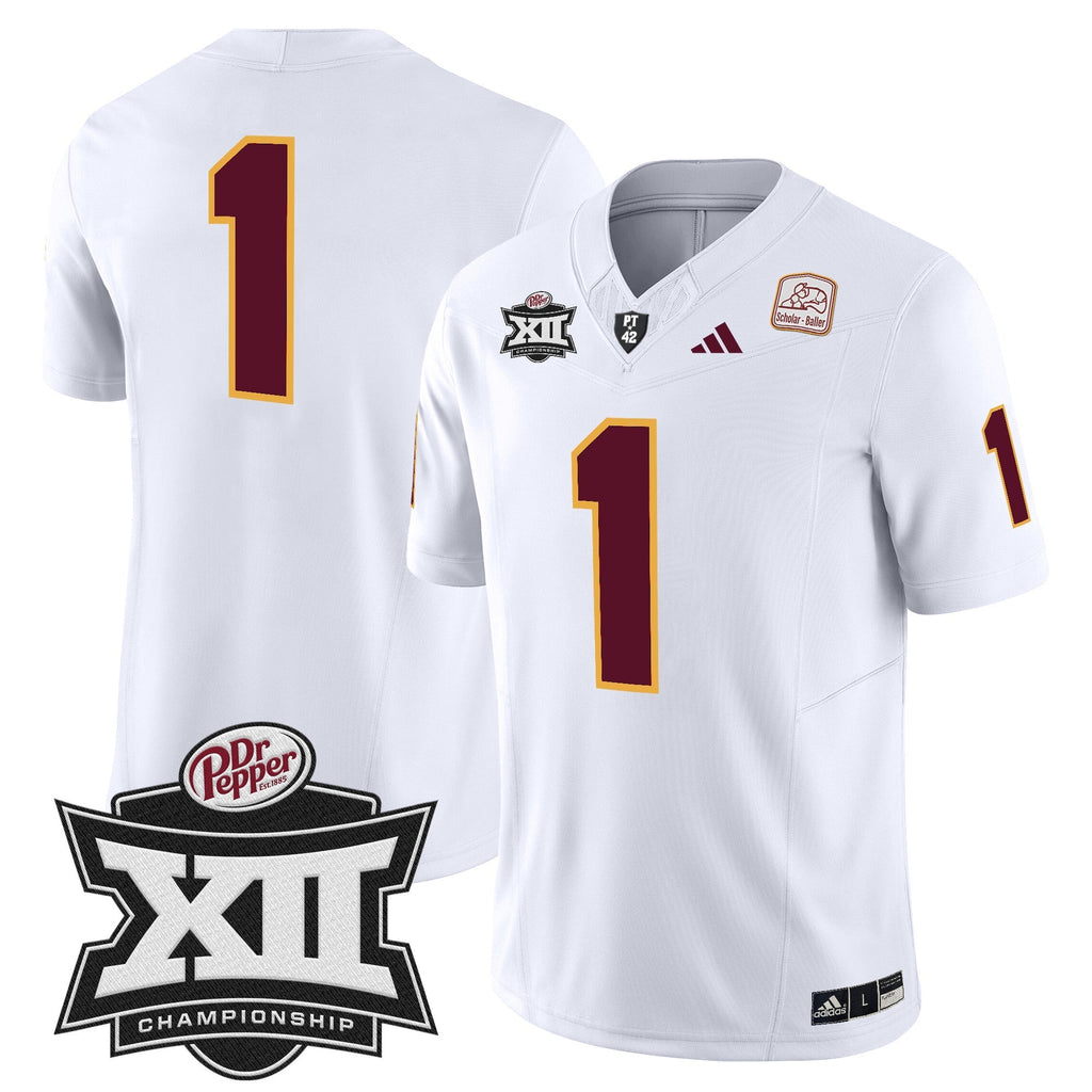 Men Sun Devils 2024 Big 12 Championship Patch Vapor Limited Jersey - All Stitched