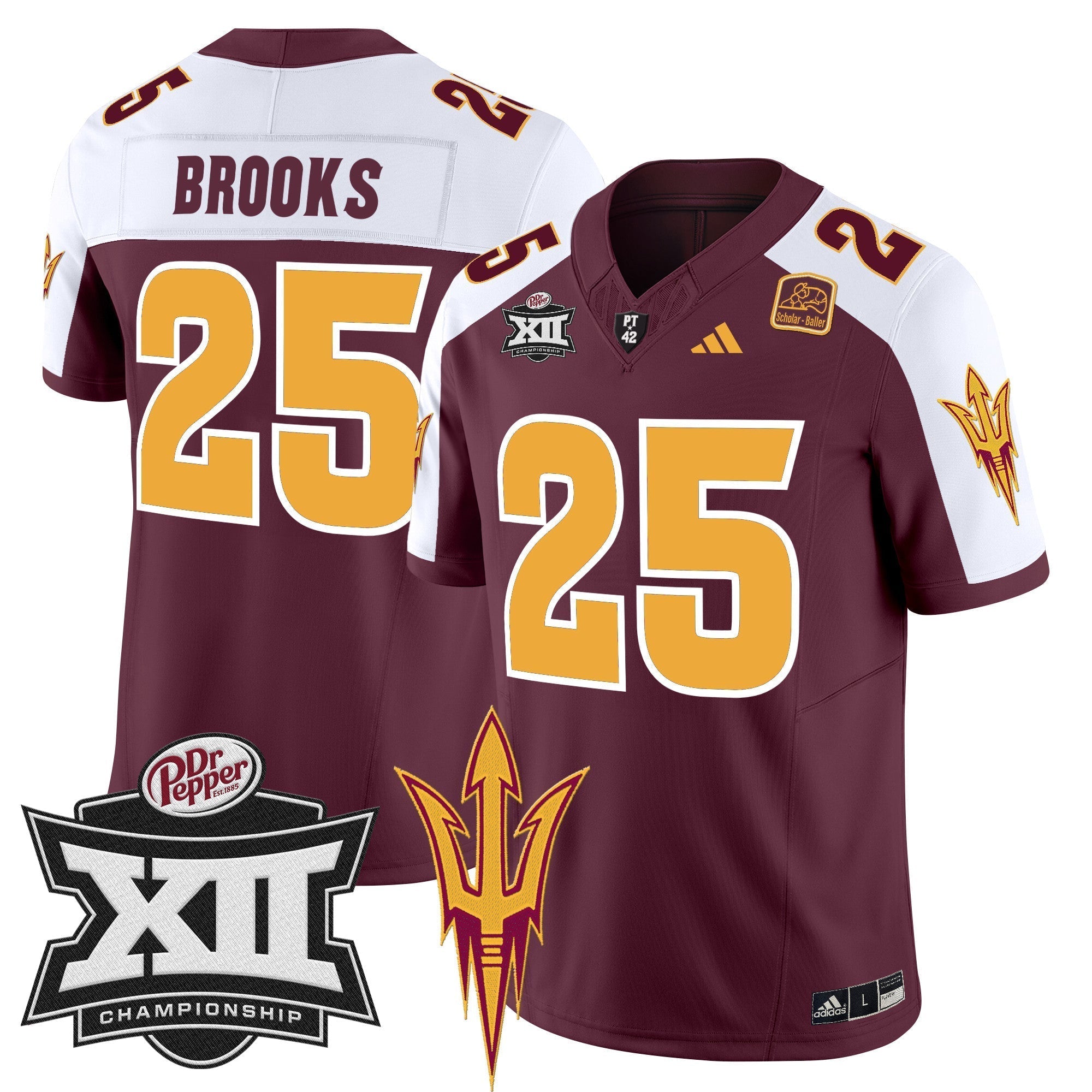 Men Sun Devils 2024 Big 12 Championship Patch Vapor Limited Jersey - All Stitched