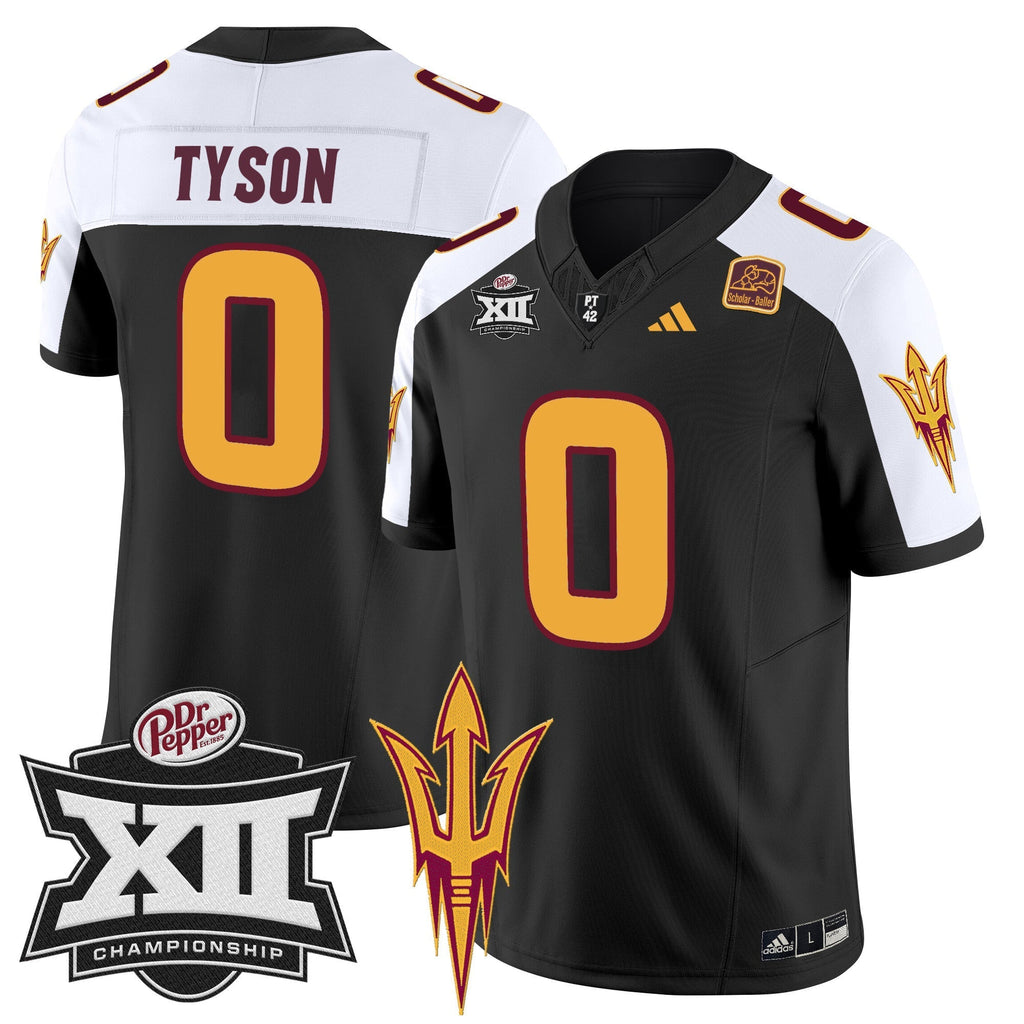 Men Sun Devils 2024 Big 12 Championship Patch Vapor Limited Jersey - All Stitched