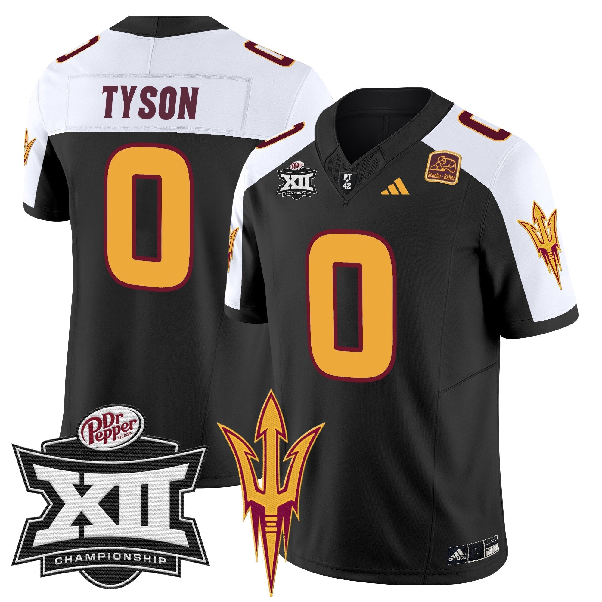 Men Sun Devils 2024 Big 12 Championship Patch Vapor Limited Jersey - All Stitched