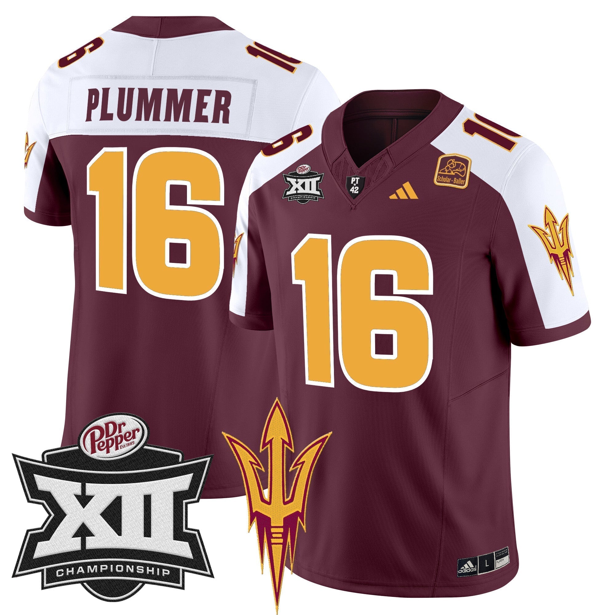 Men Sun Devils 2024 Big 12 Championship Patch Vapor Limited Jersey - All Stitched