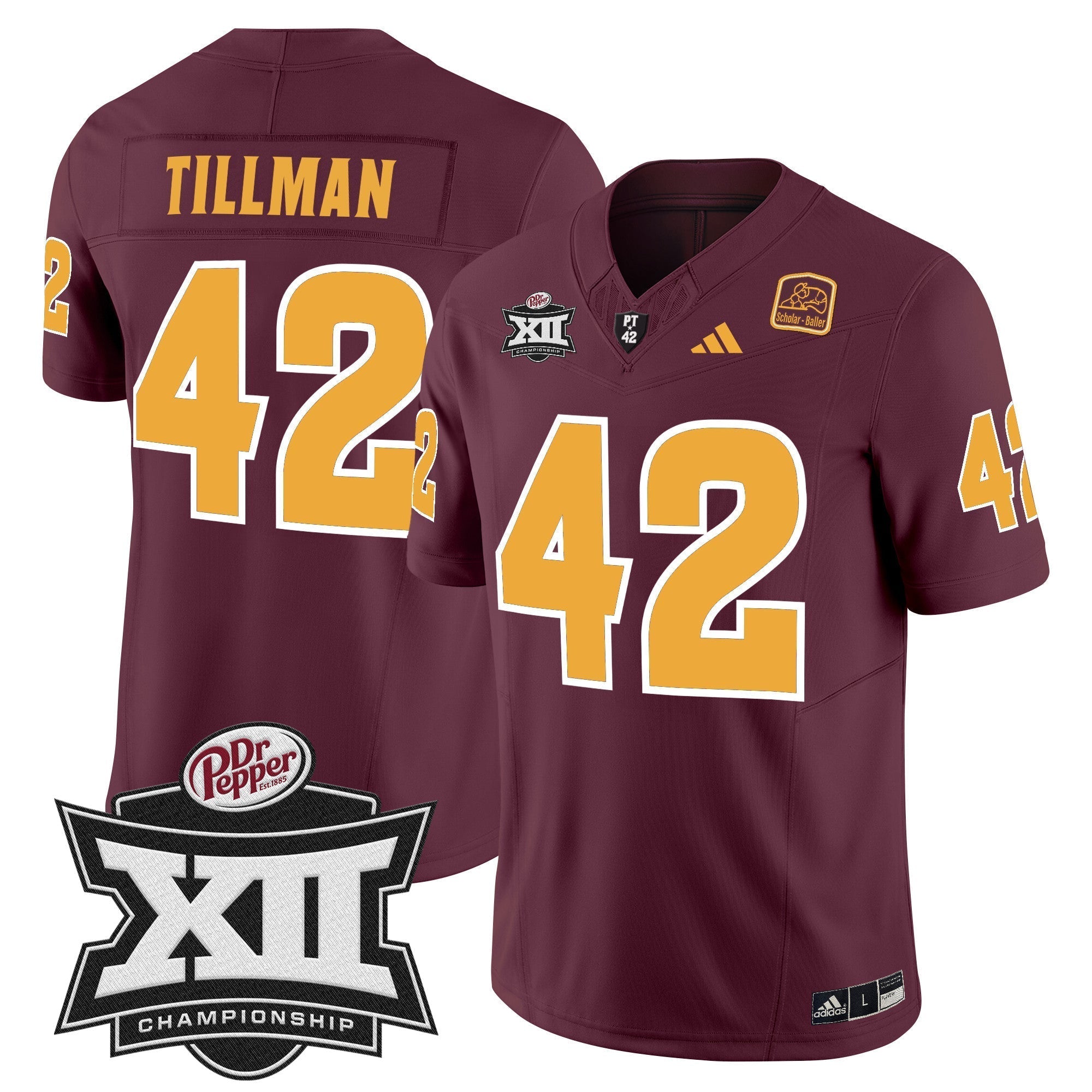 Men Sun Devils 2024 Big 12 Championship Patch Vapor Limited Jersey - All Stitched