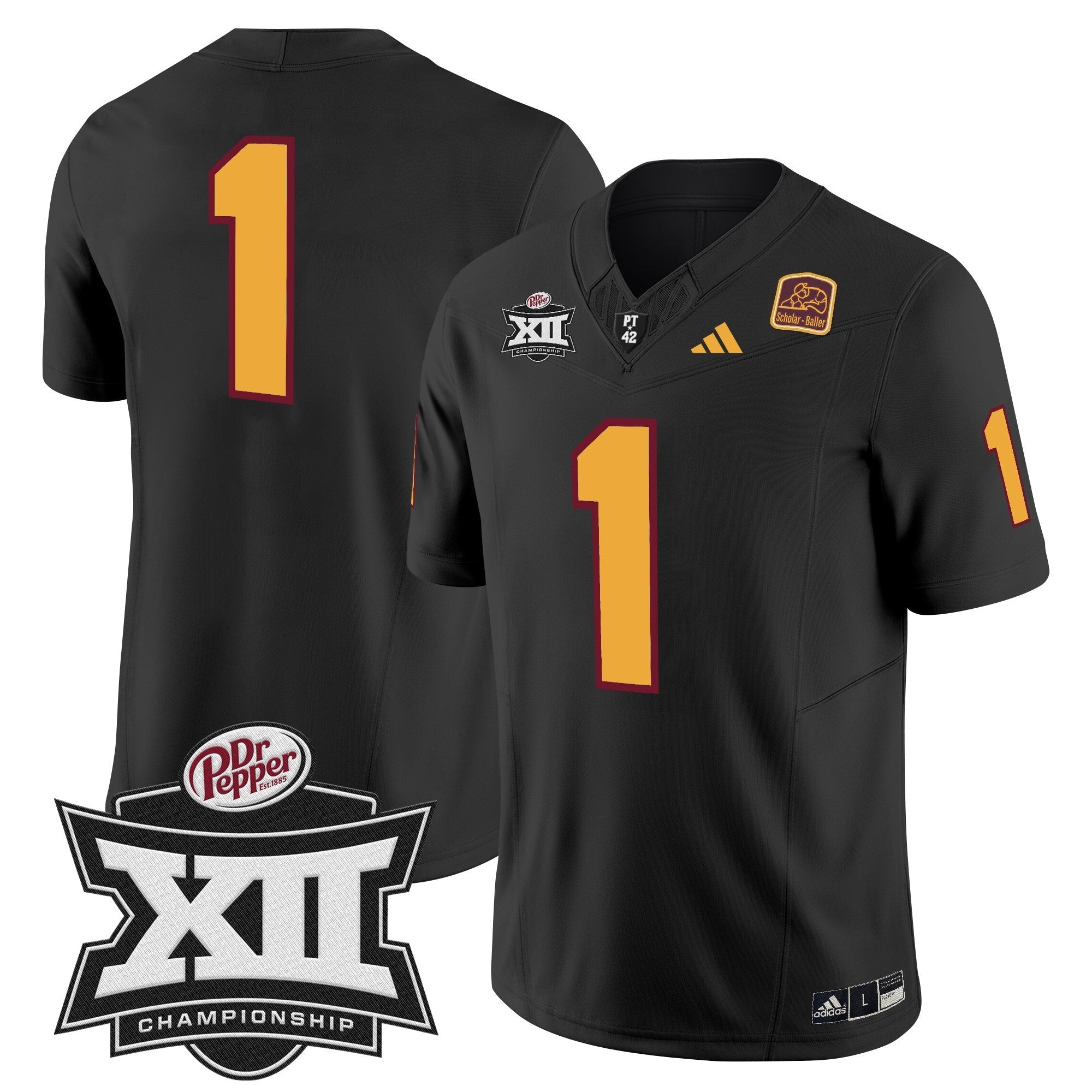 Men Sun Devils 2024 Big 12 Championship Patch Vapor Limited Jersey - All Stitched