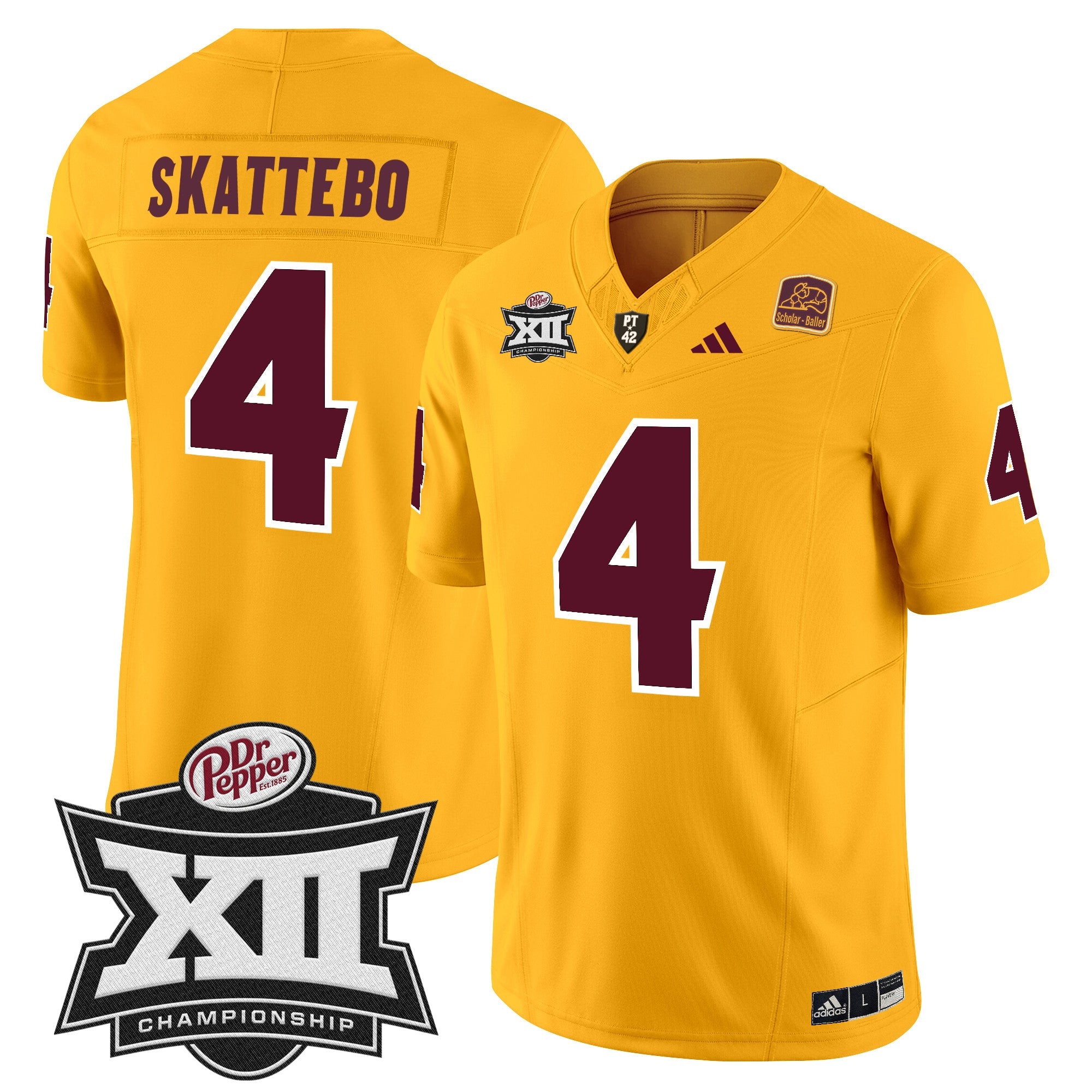 Men Sun Devils 2024 Big 12 Championship Patch Vapor Limited Jersey - All Stitched