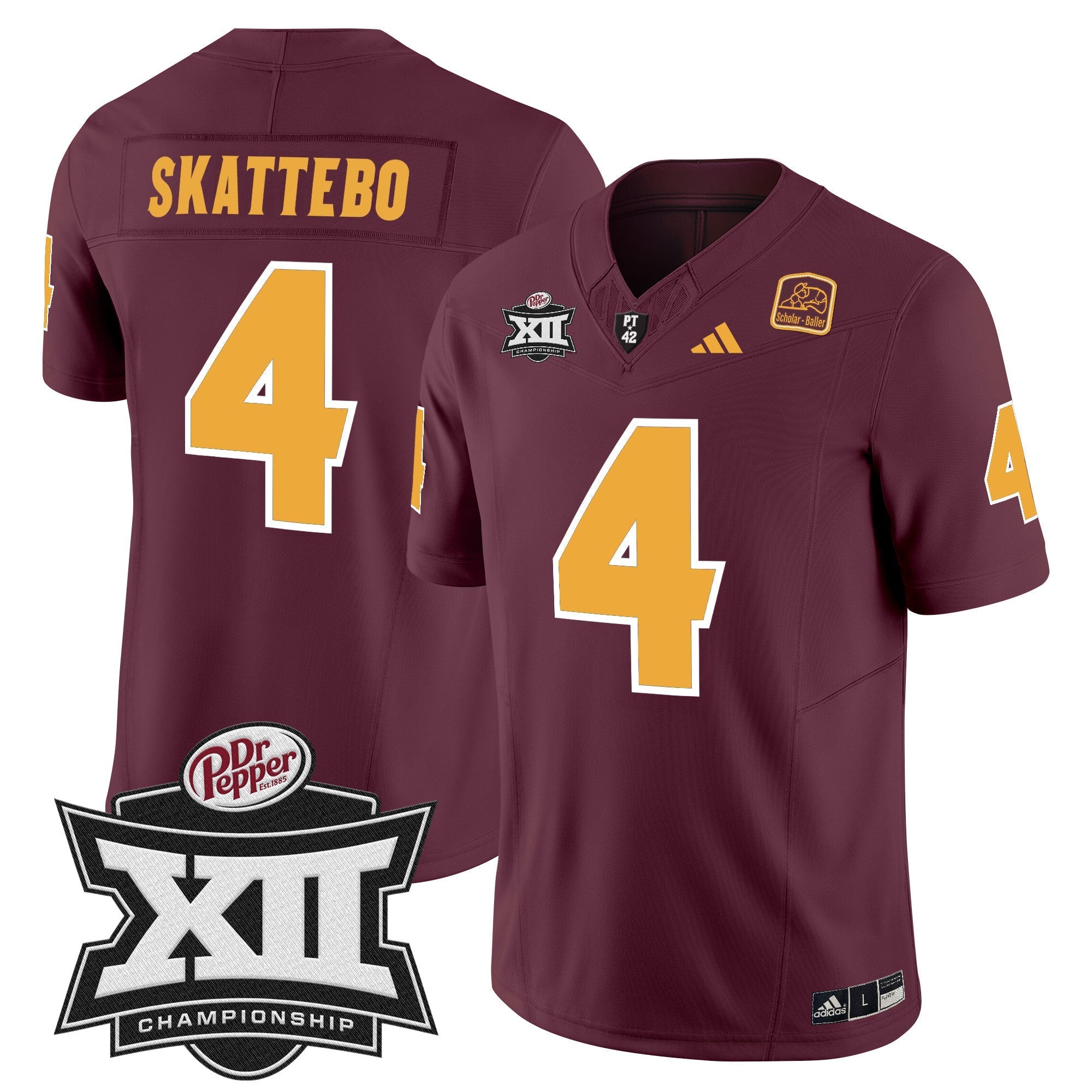 Men Sun Devils 2024 Big 12 Championship Patch Vapor Limited Jersey - All Stitched