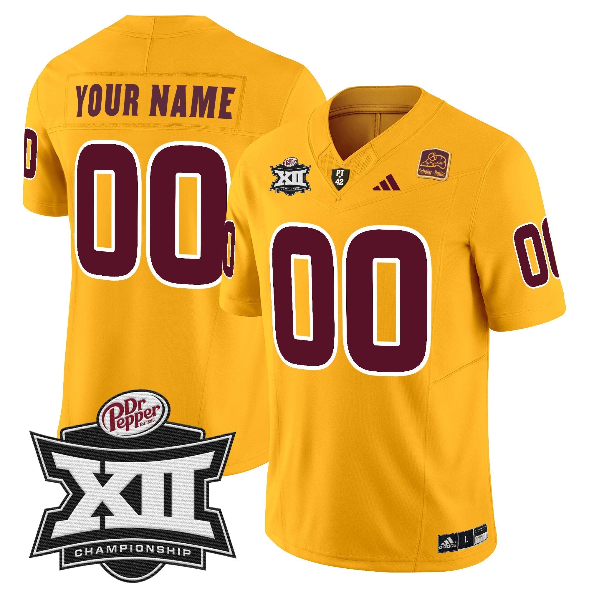 Custom Sun Devils 2024 Big 12 Championship Patch Vapor Limited Jersey - All Stitched