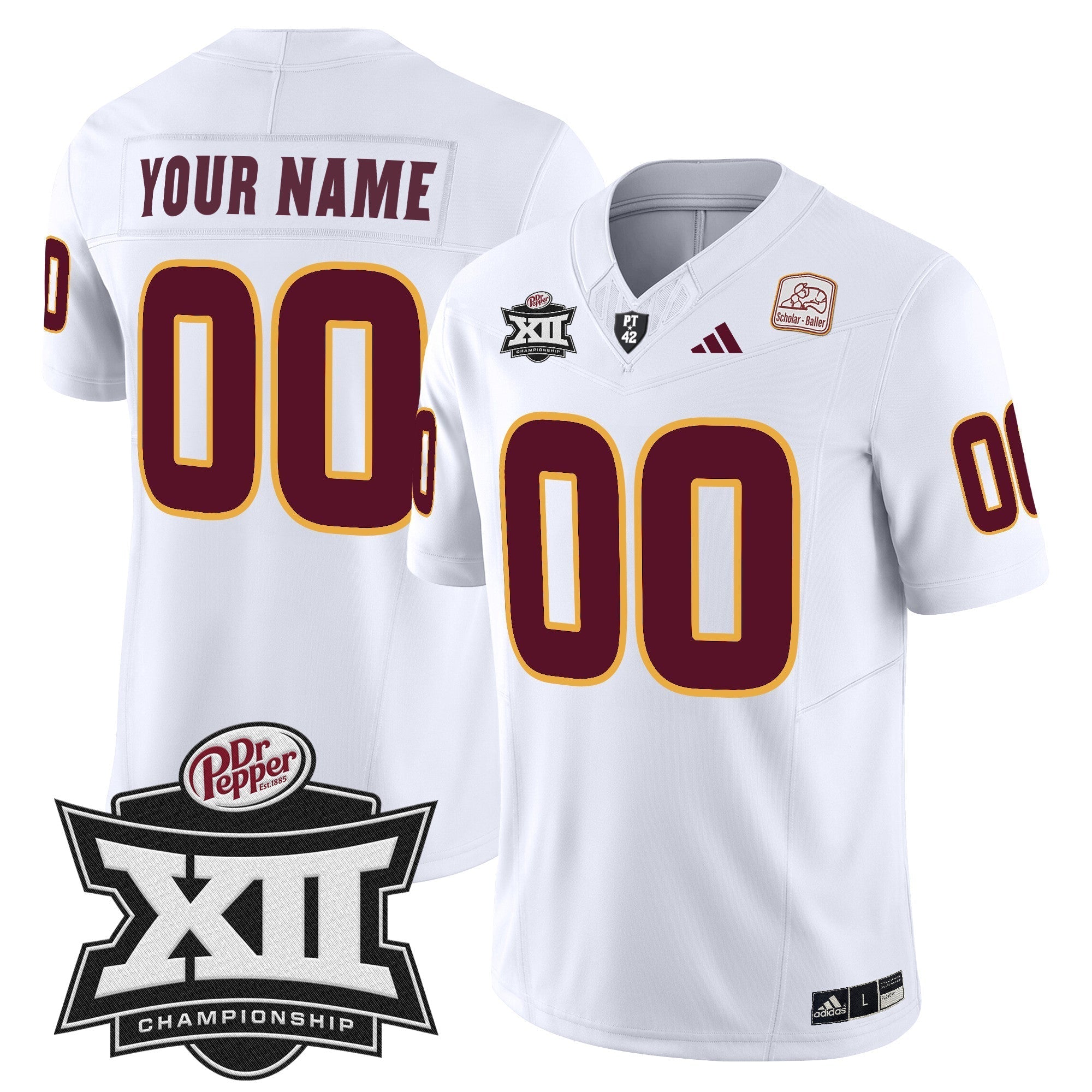 Custom Sun Devils 2024 Big 12 Championship Patch Vapor Limited Jersey - All Stitched