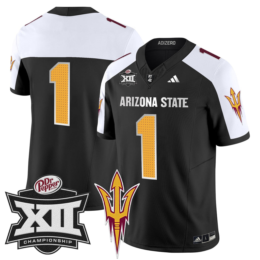 Men Sun Devils 2024 Big 12 Championship Patch Vapor Limited Jersey V2 - All Stitched