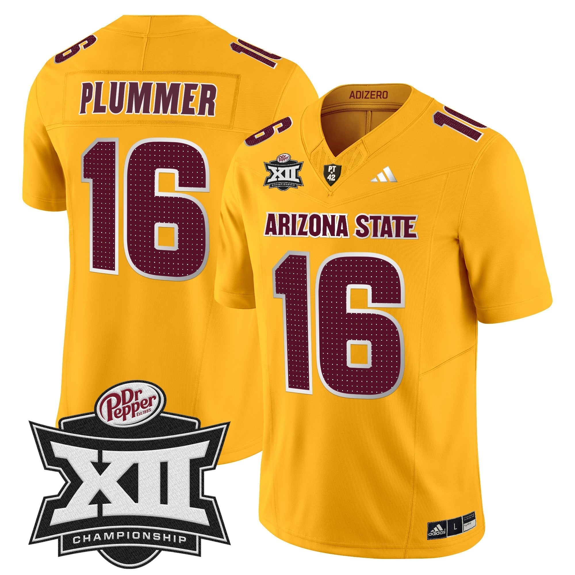 Men Sun Devils 2024 Big 12 Championship Patch Vapor Limited Jersey V2 - All Stitched