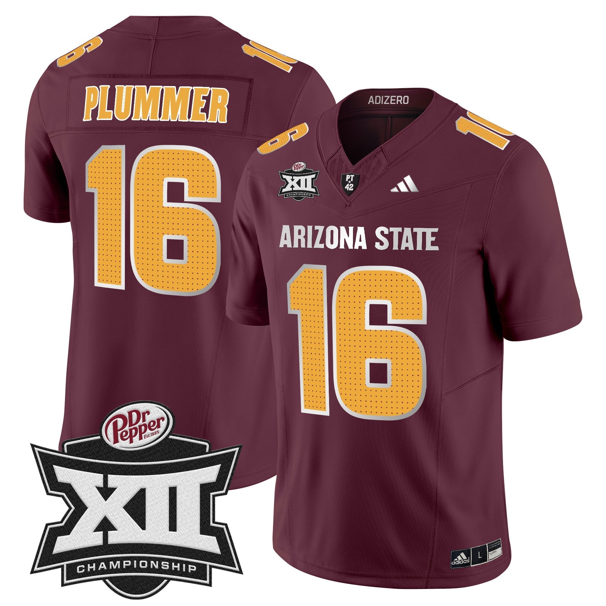Men Sun Devils 2024 Big 12 Championship Patch Vapor Limited Jersey V2 - All Stitched