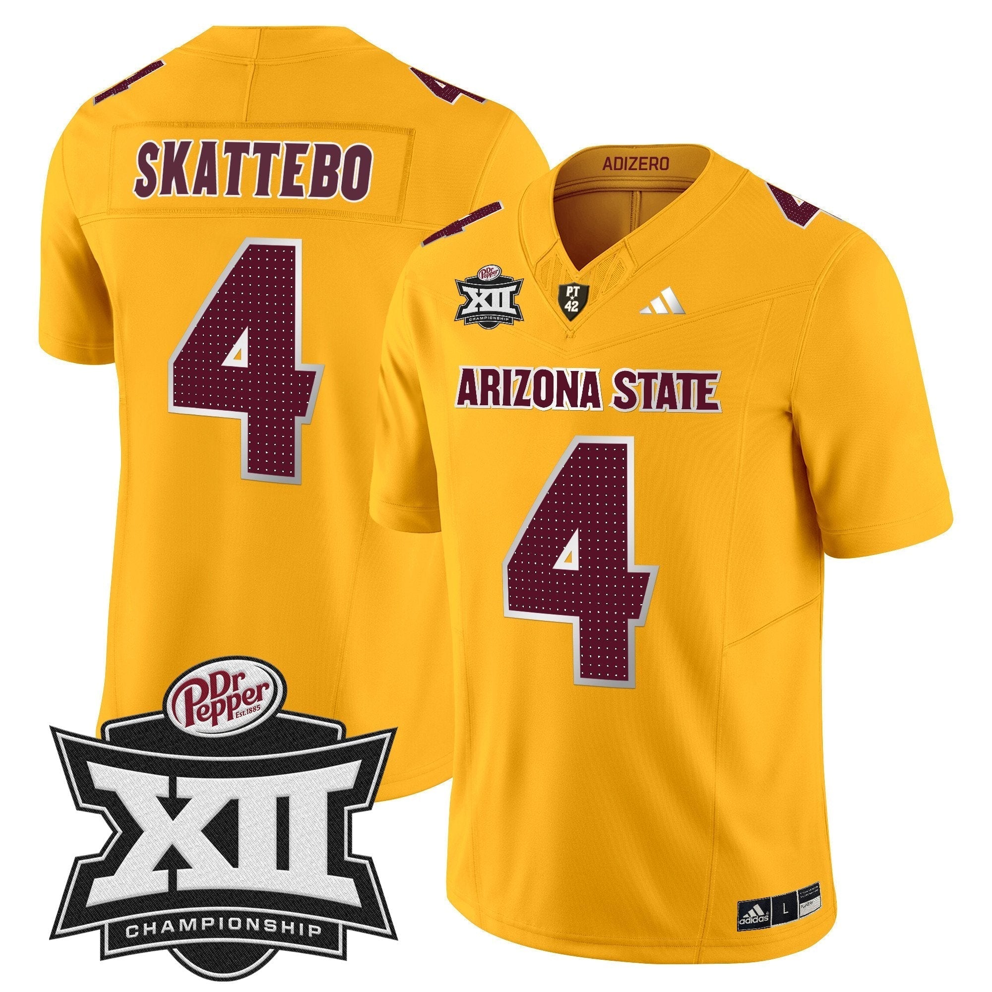 Men Sun Devils 2024 Big 12 Championship Patch Vapor Limited Jersey V2 - All Stitched