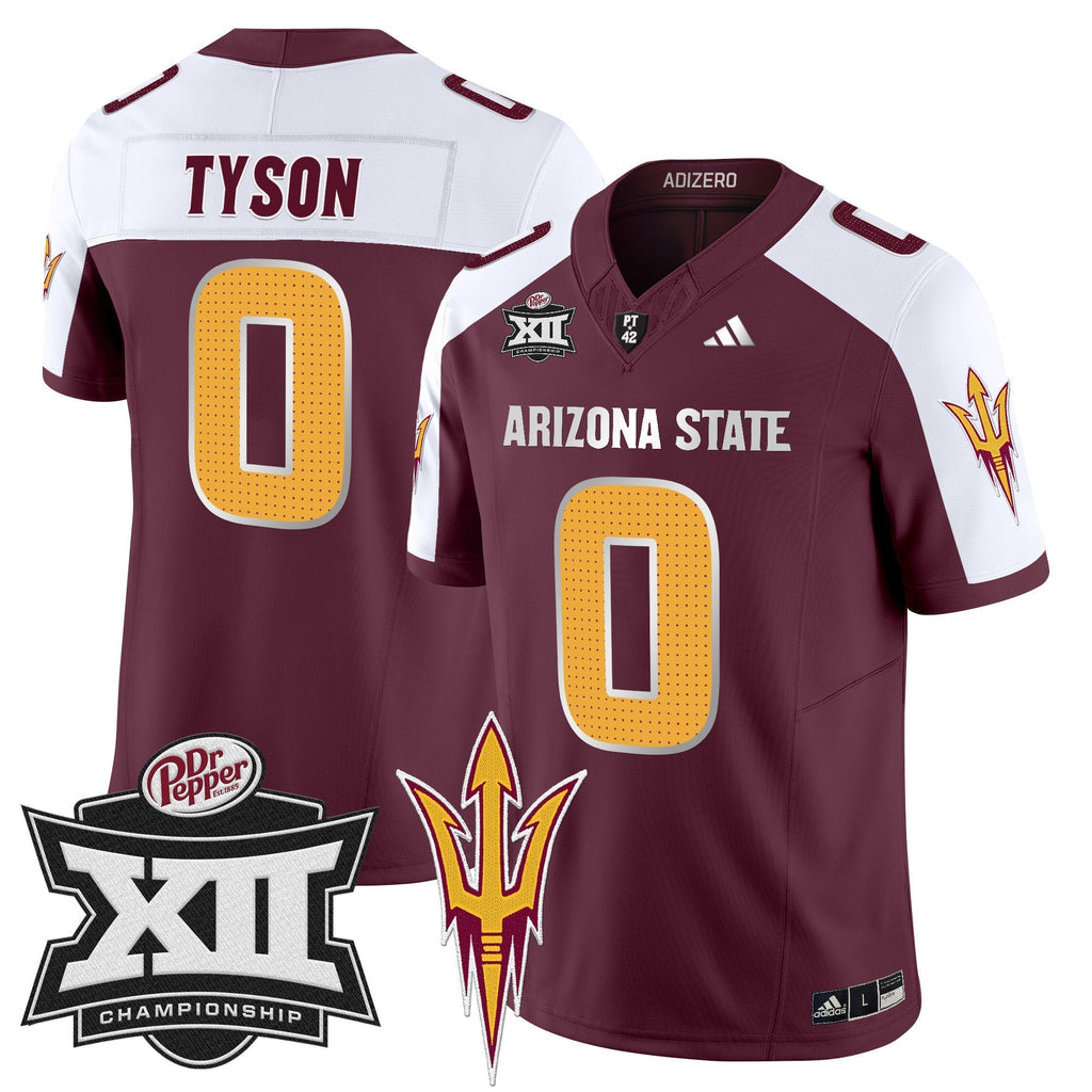 Men Sun Devils 2024 Big 12 Championship Patch Vapor Limited Jersey V2 - All Stitched