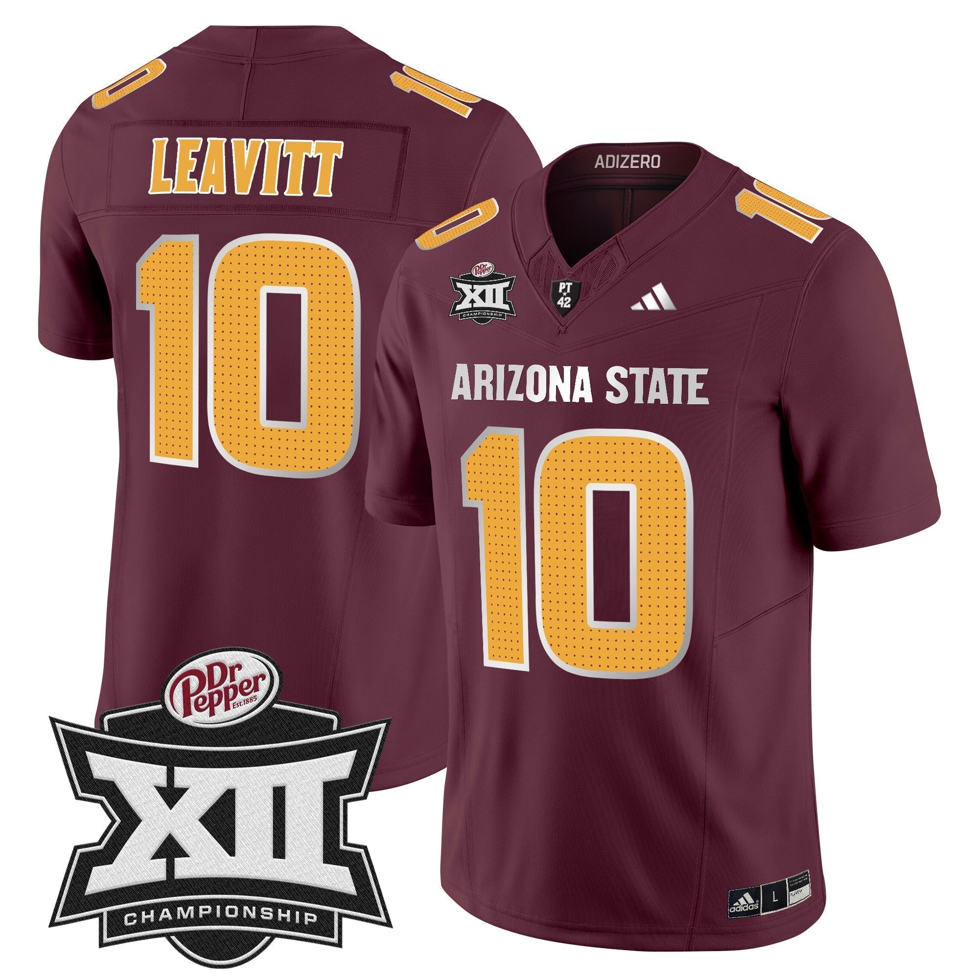 Men Sun Devils 2024 Big 12 Championship Patch Vapor Limited Jersey V2 - All Stitched