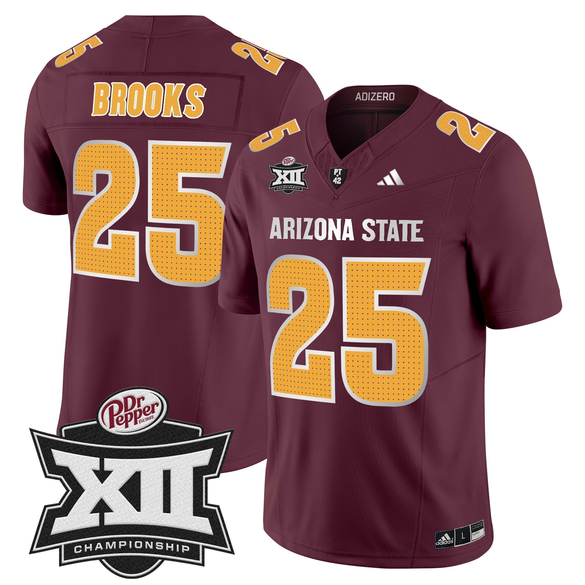 Men Sun Devils 2024 Big 12 Championship Patch Vapor Limited Jersey V2 - All Stitched