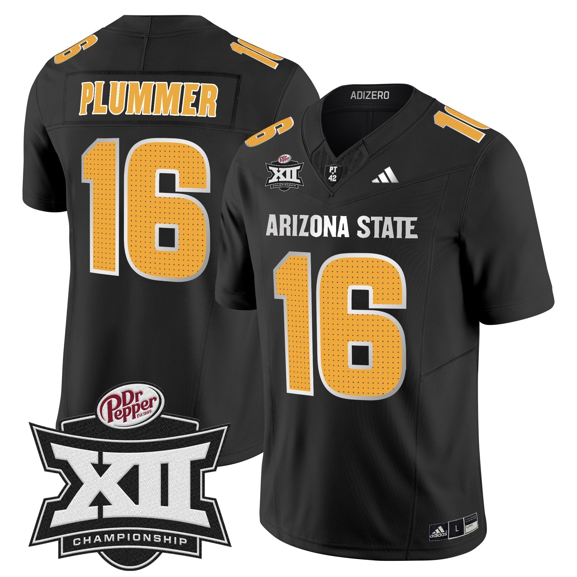 Men Sun Devils 2024 Big 12 Championship Patch Vapor Limited Jersey V2 - All Stitched