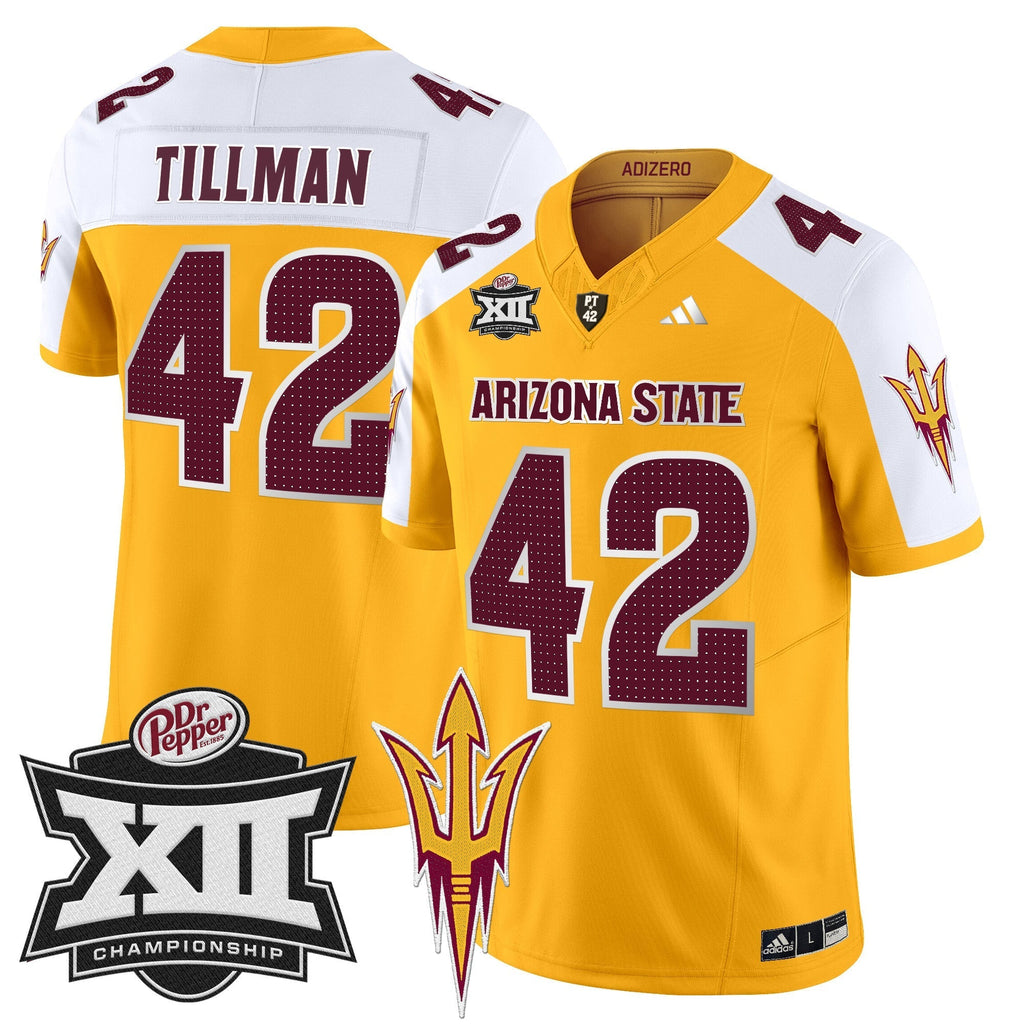 Men Sun Devils 2024 Big 12 Championship Patch Vapor Limited Jersey V2 - All Stitched