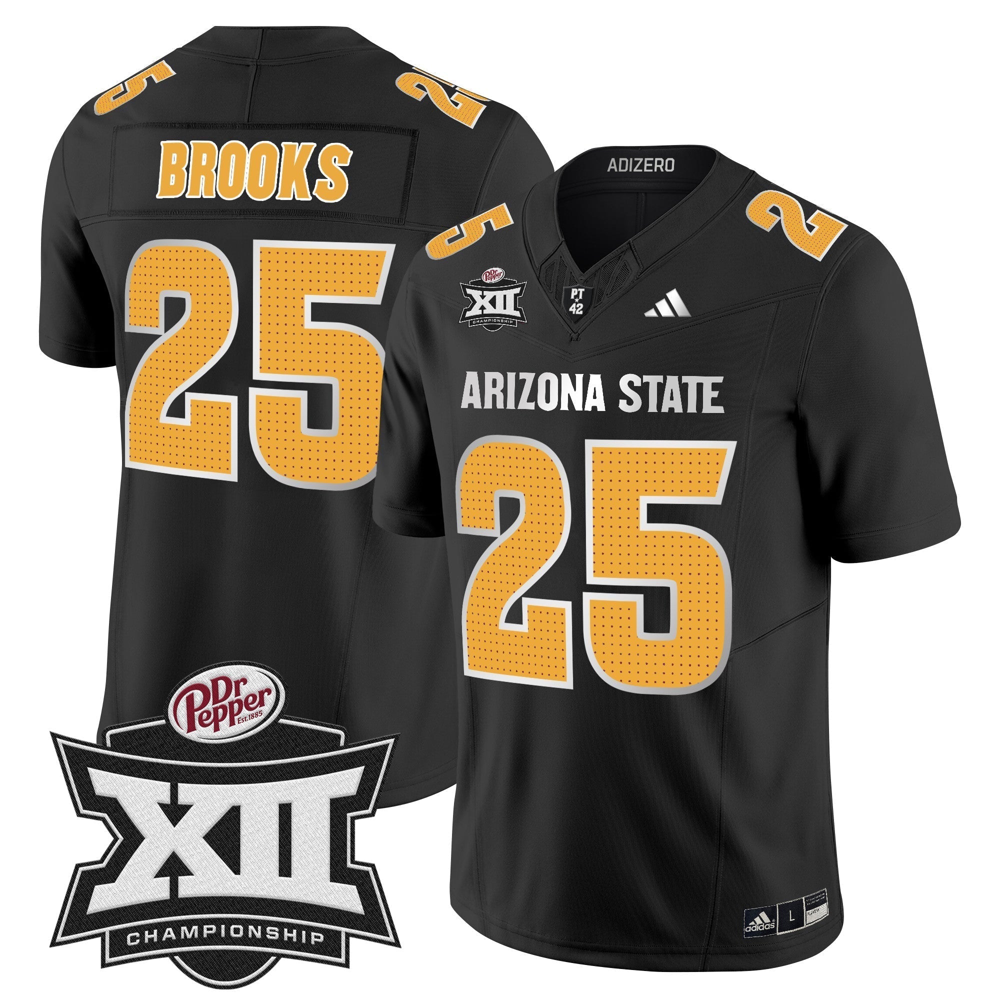 Men Sun Devils 2024 Big 12 Championship Patch Vapor Limited Jersey V2 - All Stitched