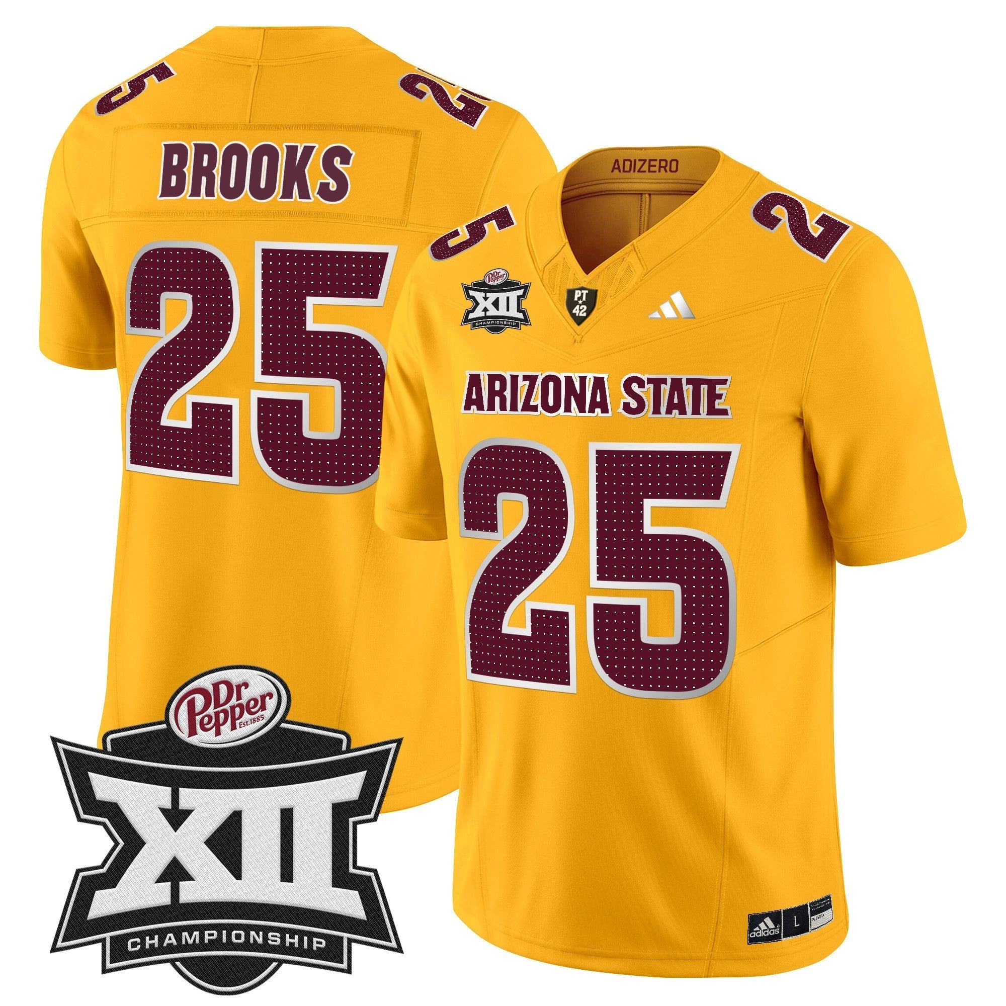 Men Sun Devils 2024 Big 12 Championship Patch Vapor Limited Jersey V2 - All Stitched