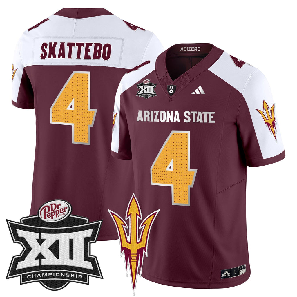 Men Sun Devils 2024 Big 12 Championship Patch Vapor Limited Jersey V2 - All Stitched