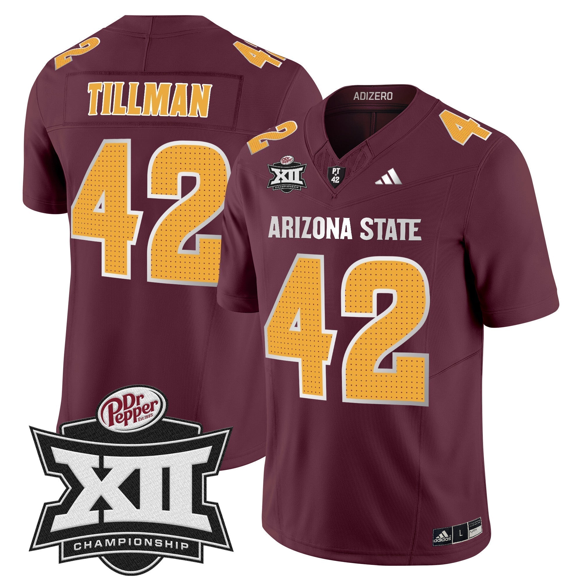 Men Sun Devils 2024 Big 12 Championship Patch Vapor Limited Jersey V2 - All Stitched