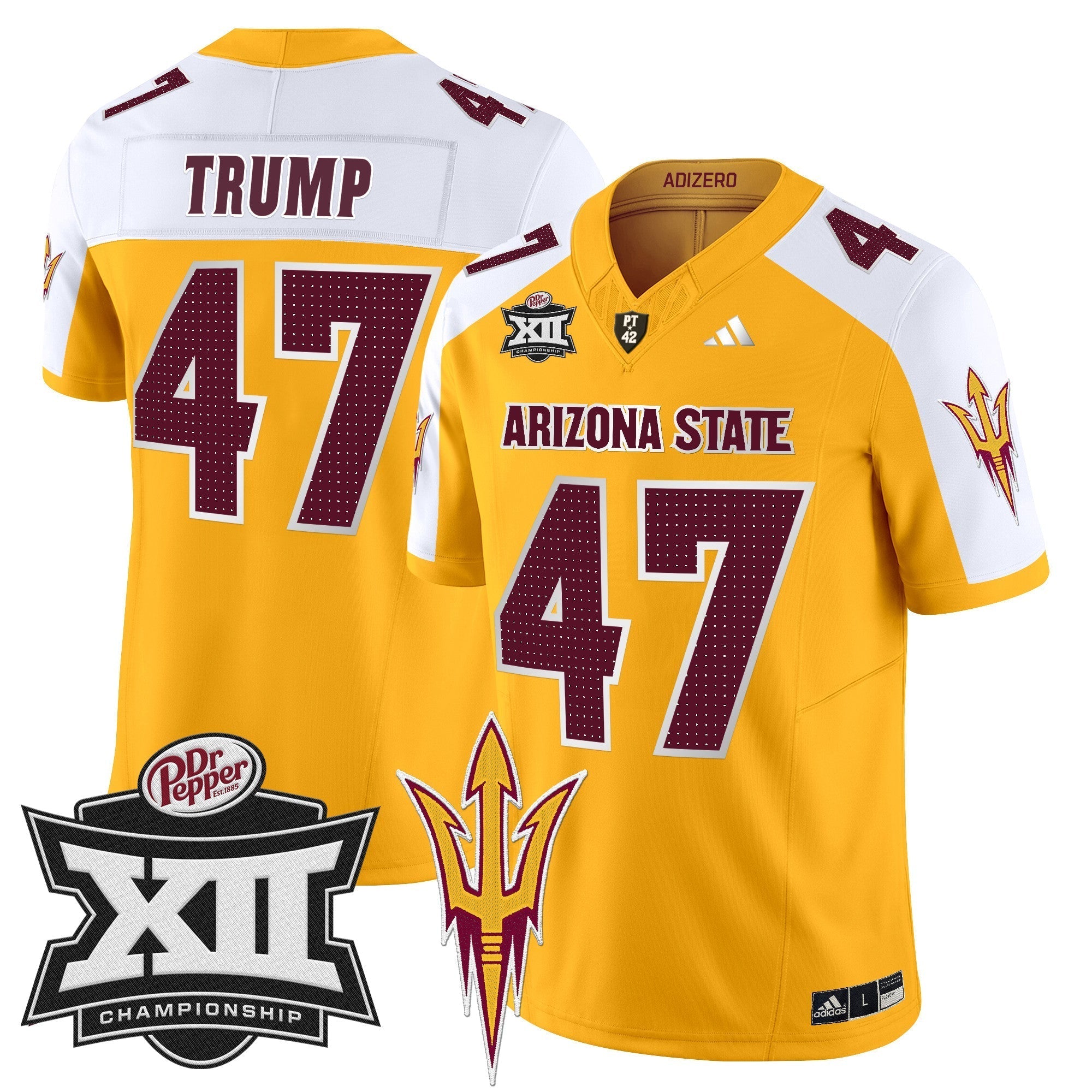 Men Sun Devils 2024 Big 12 Championship Patch Vapor Limited Jersey V2 - All Stitched