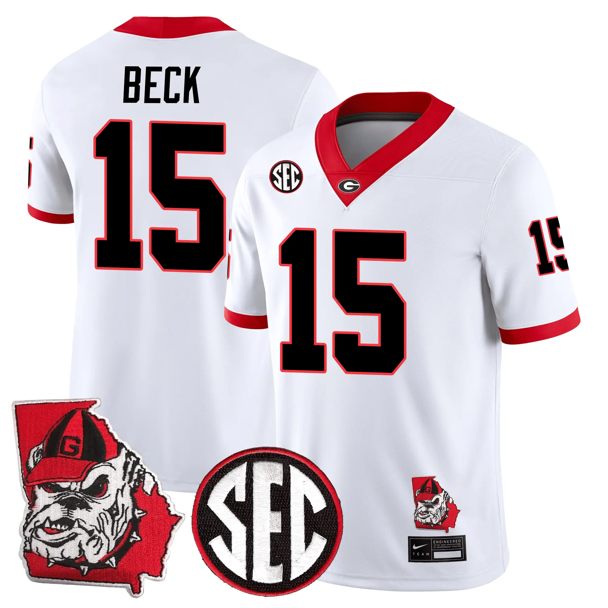 Men Georgia Bulldogs Football 24/25 Jersey - Georgia State Map Patch