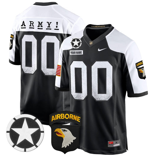 Custom Army Black Knights 101st Airborne Division Patch 2024 Game Jersey - All Stitched
