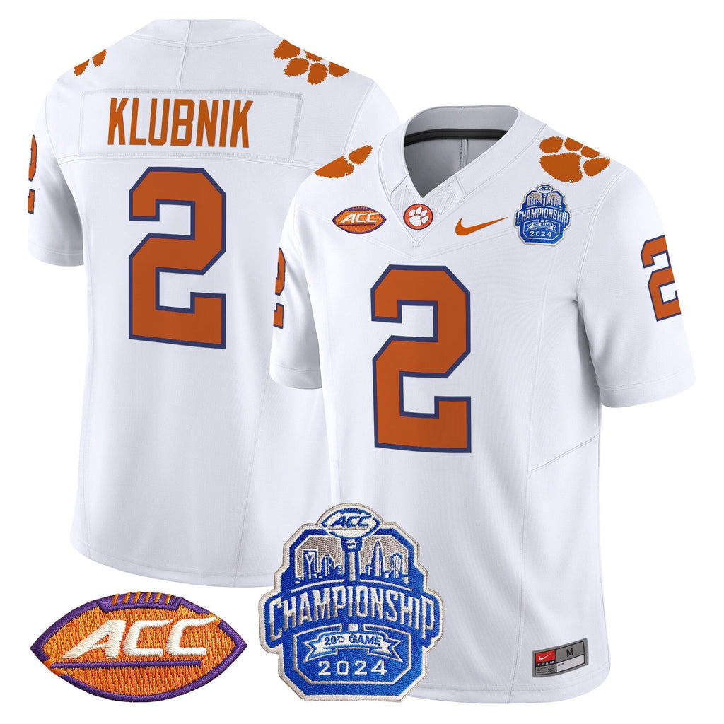 Men Clemson Tigers 2024 ACC Championship Patch Vapor Limited Jersey - All Stitched