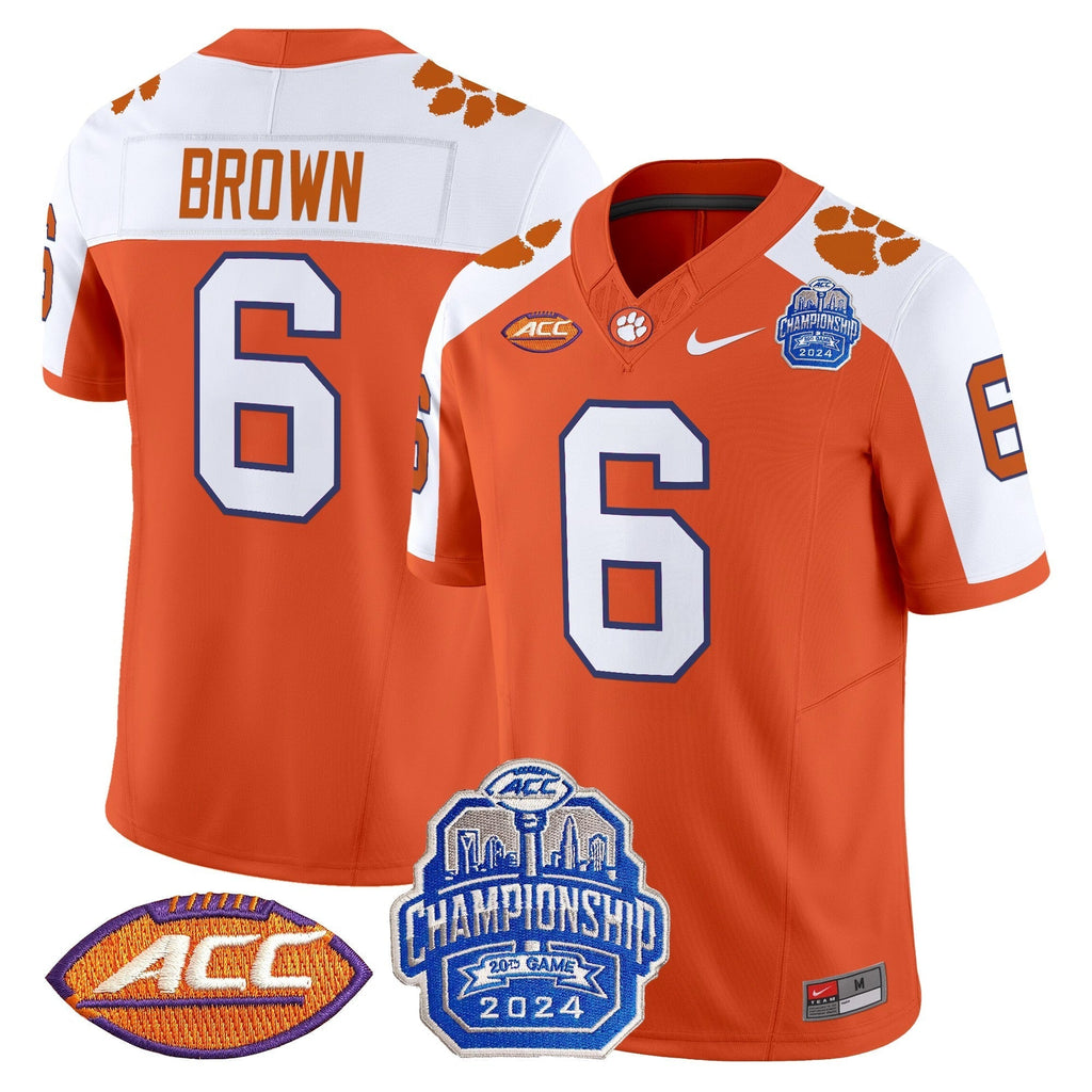 Men Clemson Tigers 2024 ACC Championship Patch Vapor Limited Jersey - All Stitched