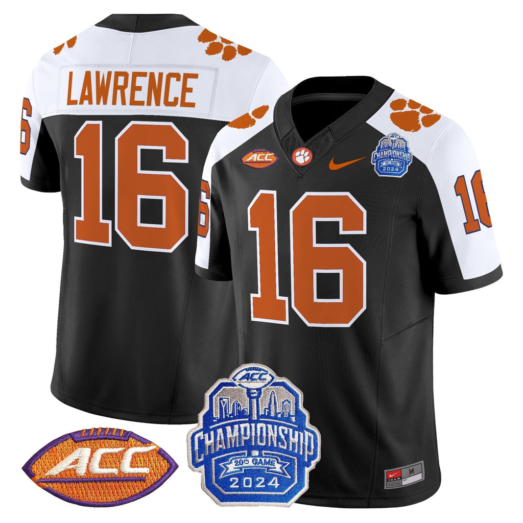 Men Clemson Tigers 2024 ACC Championship Patch Vapor Limited Jersey - All Stitched