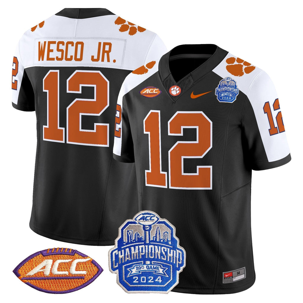 Men Clemson Tigers 2024 ACC Championship Patch Vapor Limited Jersey - All Stitched