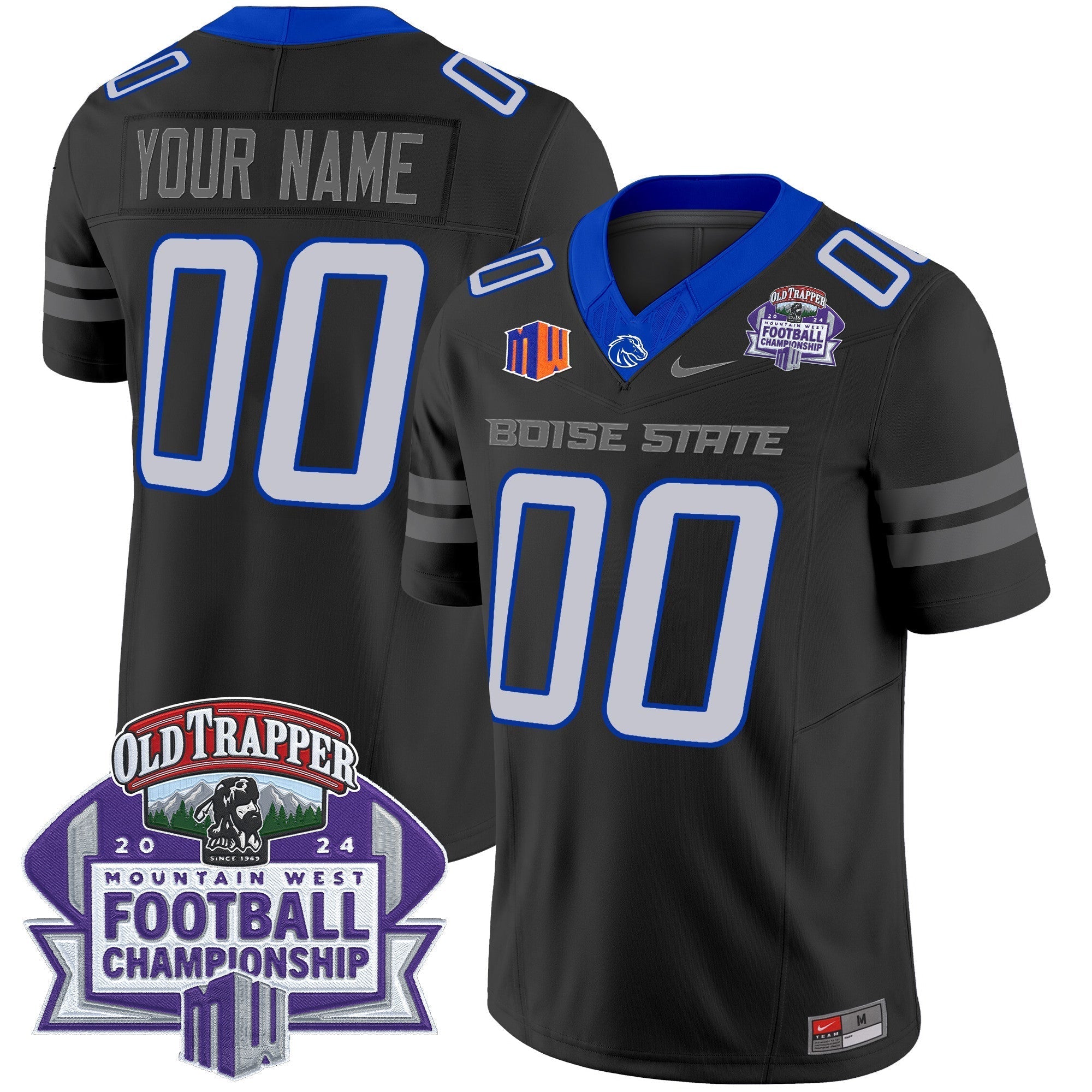 Custom Boise State Broncos 2024 Championship Vapor Limited Jersey - All Stitched