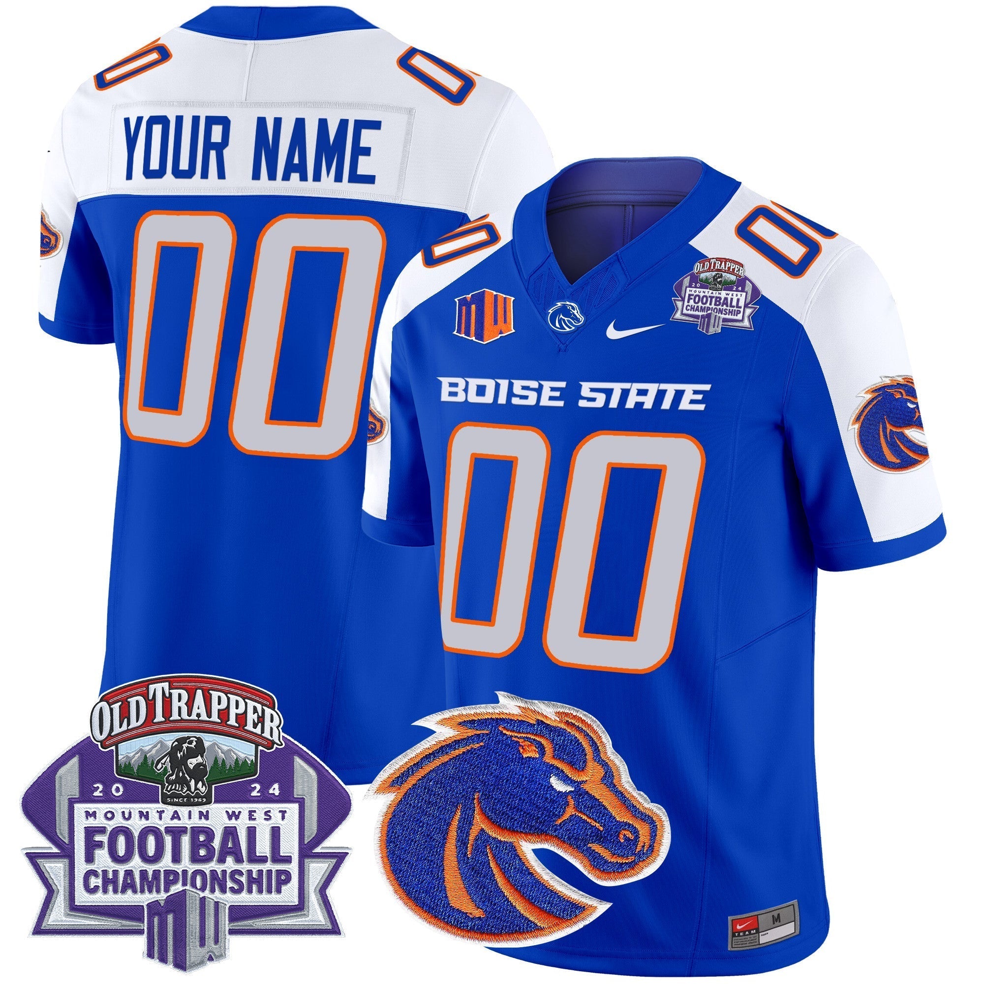 Custom Boise State Broncos 2024 Championship Vapor Limited Jersey - All Stitched