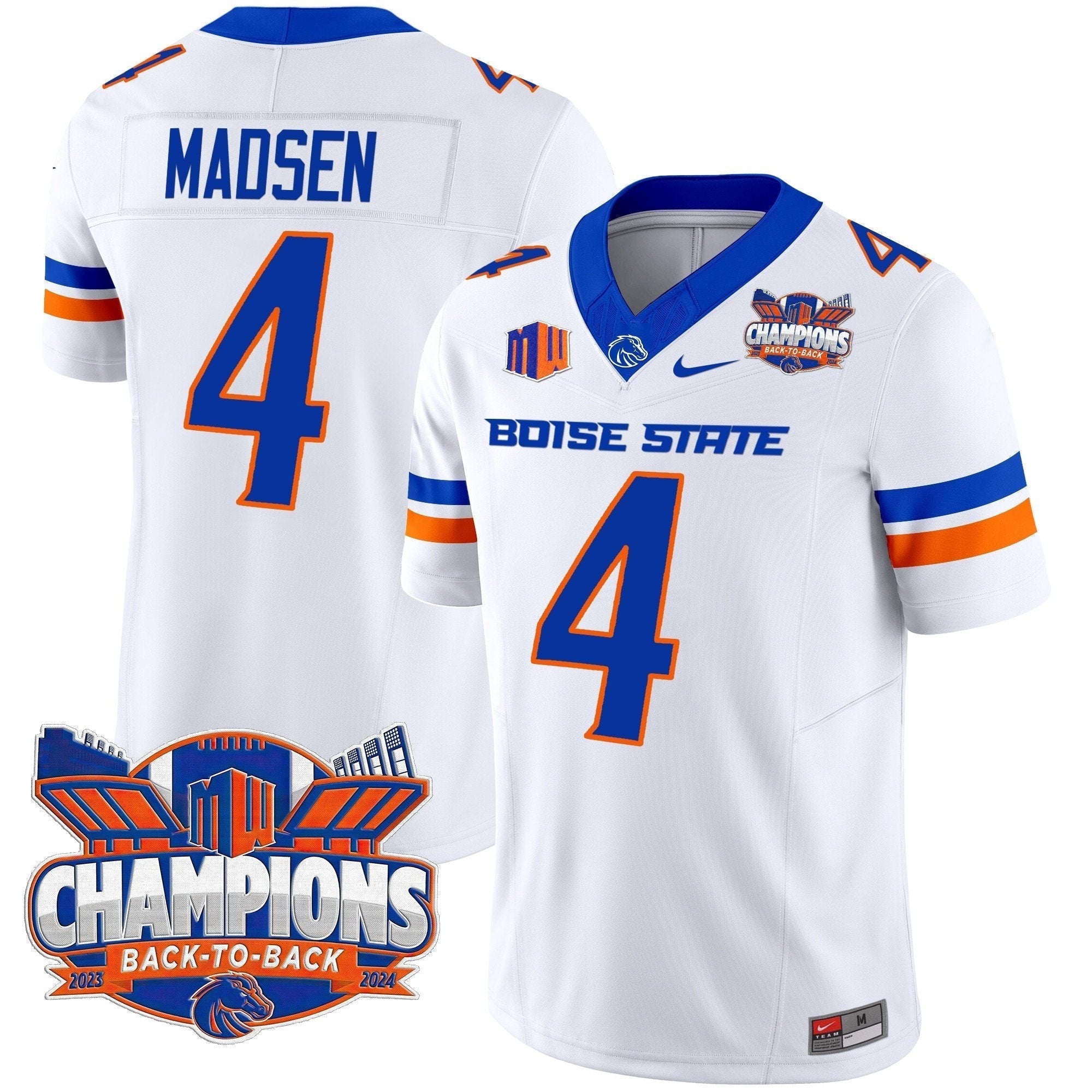 Men Boise State Broncos 2024 Back To Back Champions Vapor Limited Jersey - All Stitched
