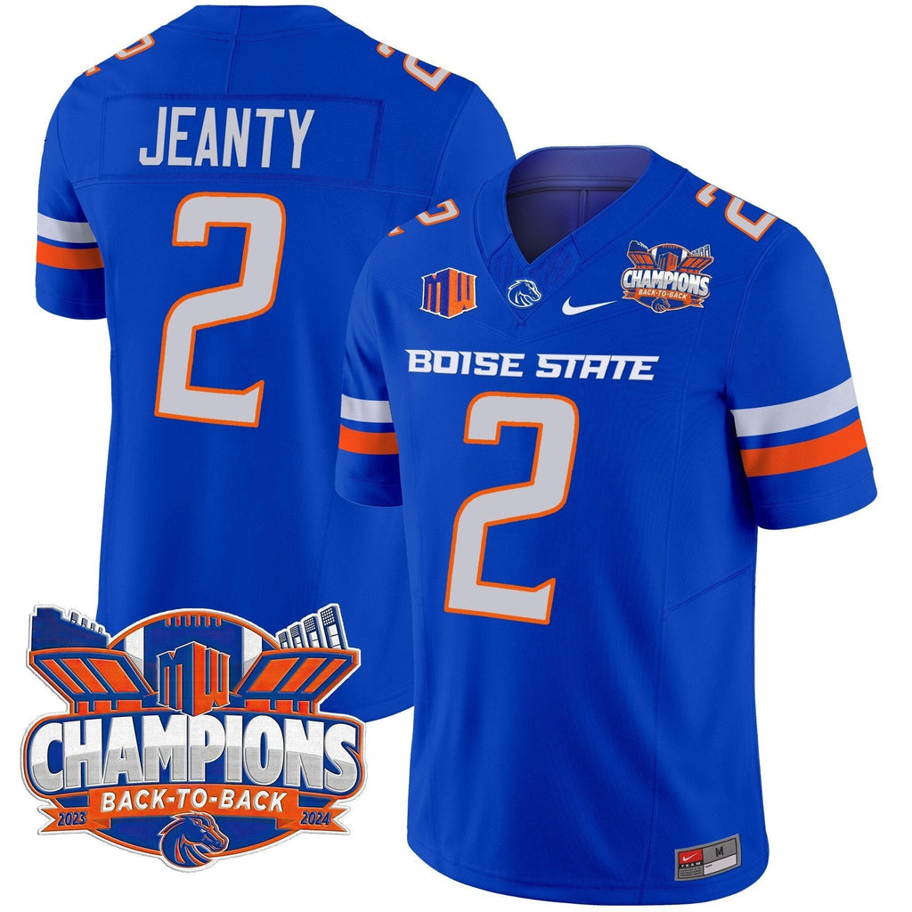 Men Boise State Broncos 2024 Back To Back Champions Vapor Limited Jersey - All Stitched