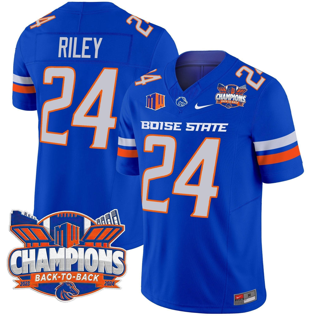 Men Boise State Broncos 2024 Back To Back Champions Vapor Limited Jersey - All Stitched
