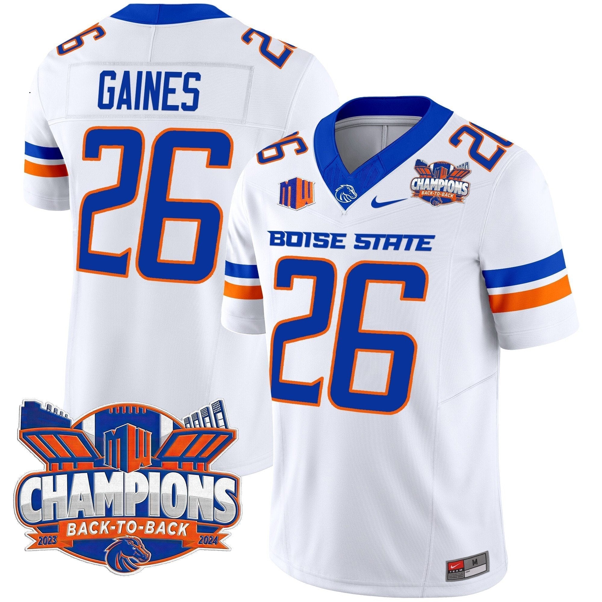 Men Boise State Broncos 2024 Back To Back Champions Vapor Limited Jersey - All Stitched