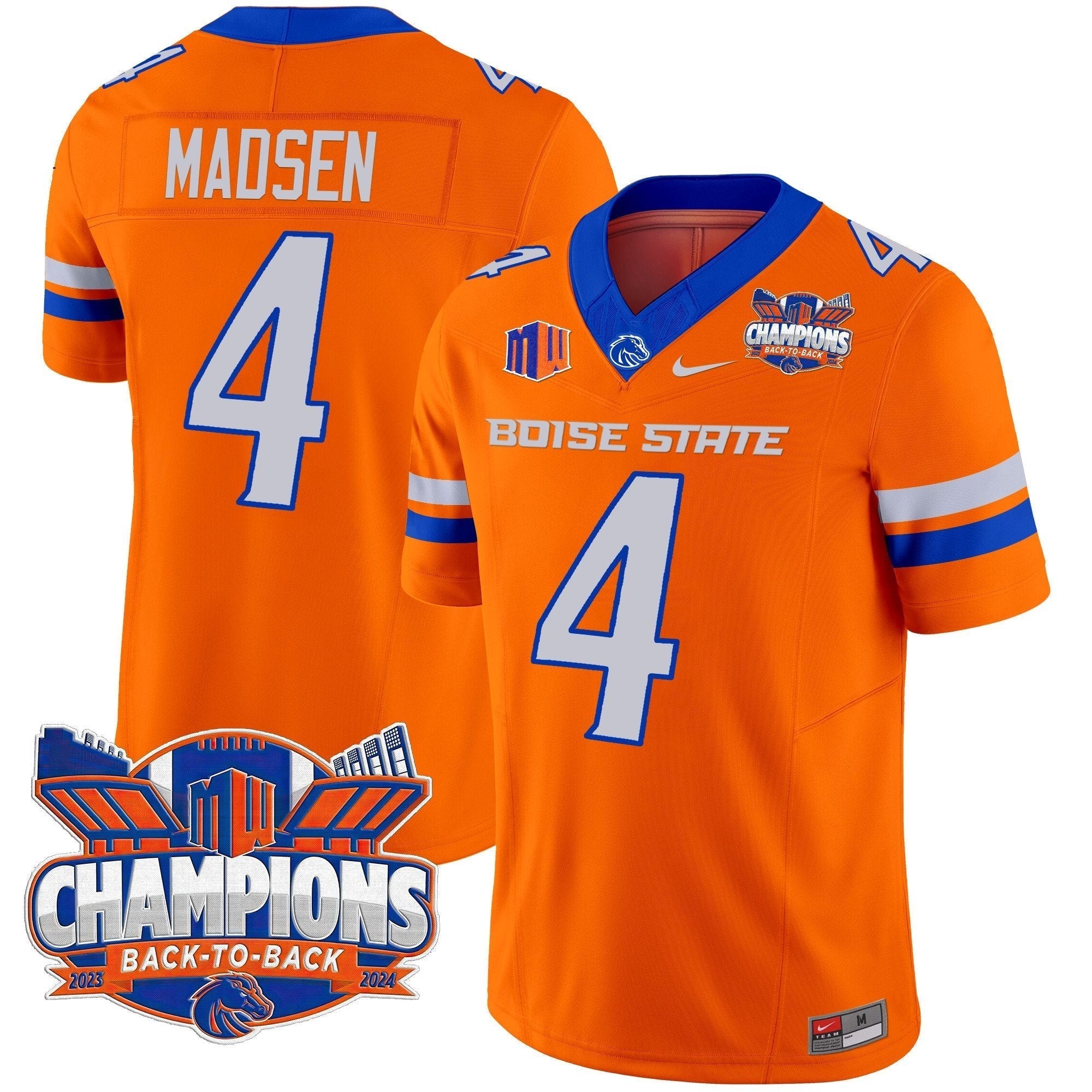 Men Boise State Broncos 2024 Back To Back Champions Vapor Limited Jersey - All Stitched