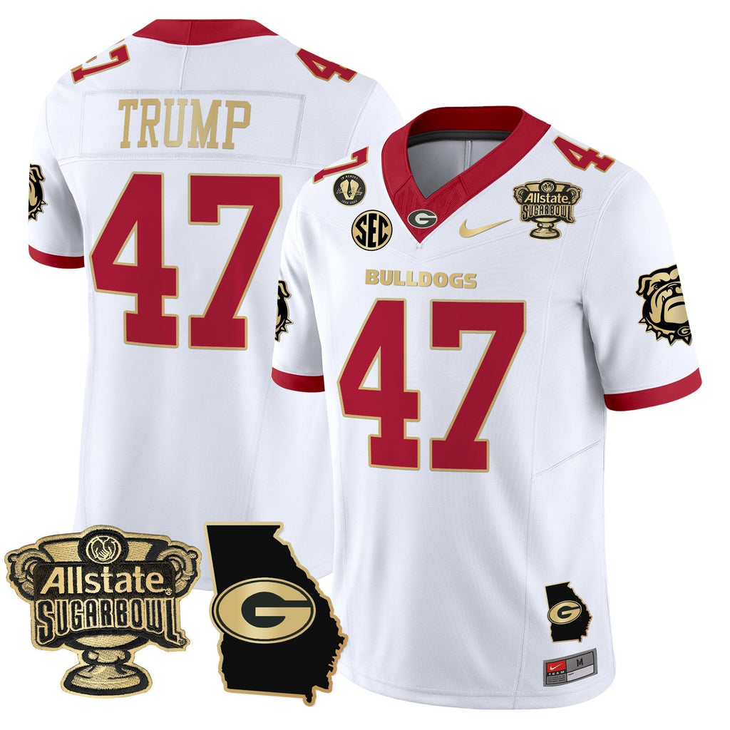 Men Georgia Bulldogs 2025 Sugar Bowl & Georgia Map Patch Vapor Limited Jersey - All Stitched