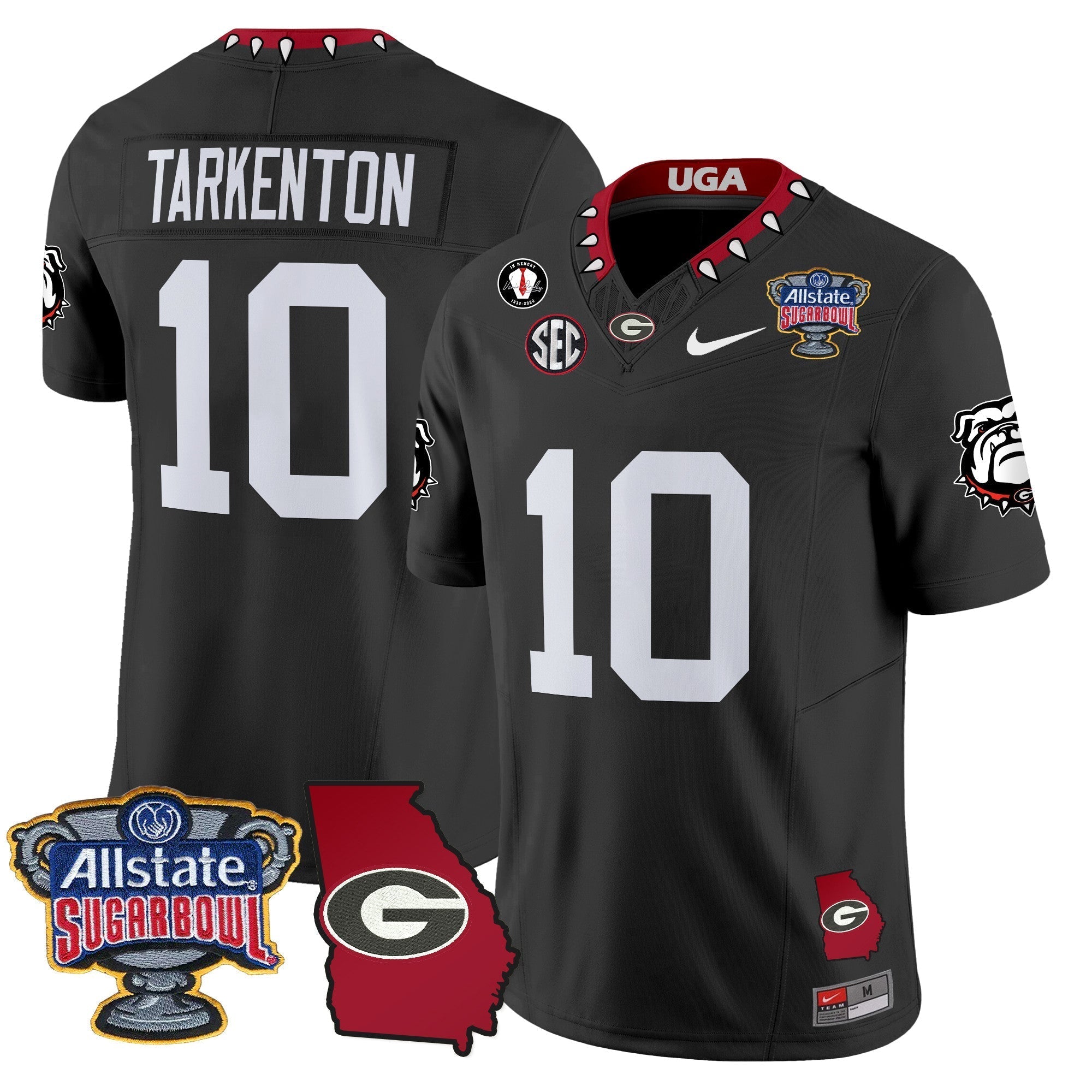 Men Georgia Bulldogs 2025 Sugar Bowl & Georgia Map Patch Vapor Limited Jersey - All Stitched