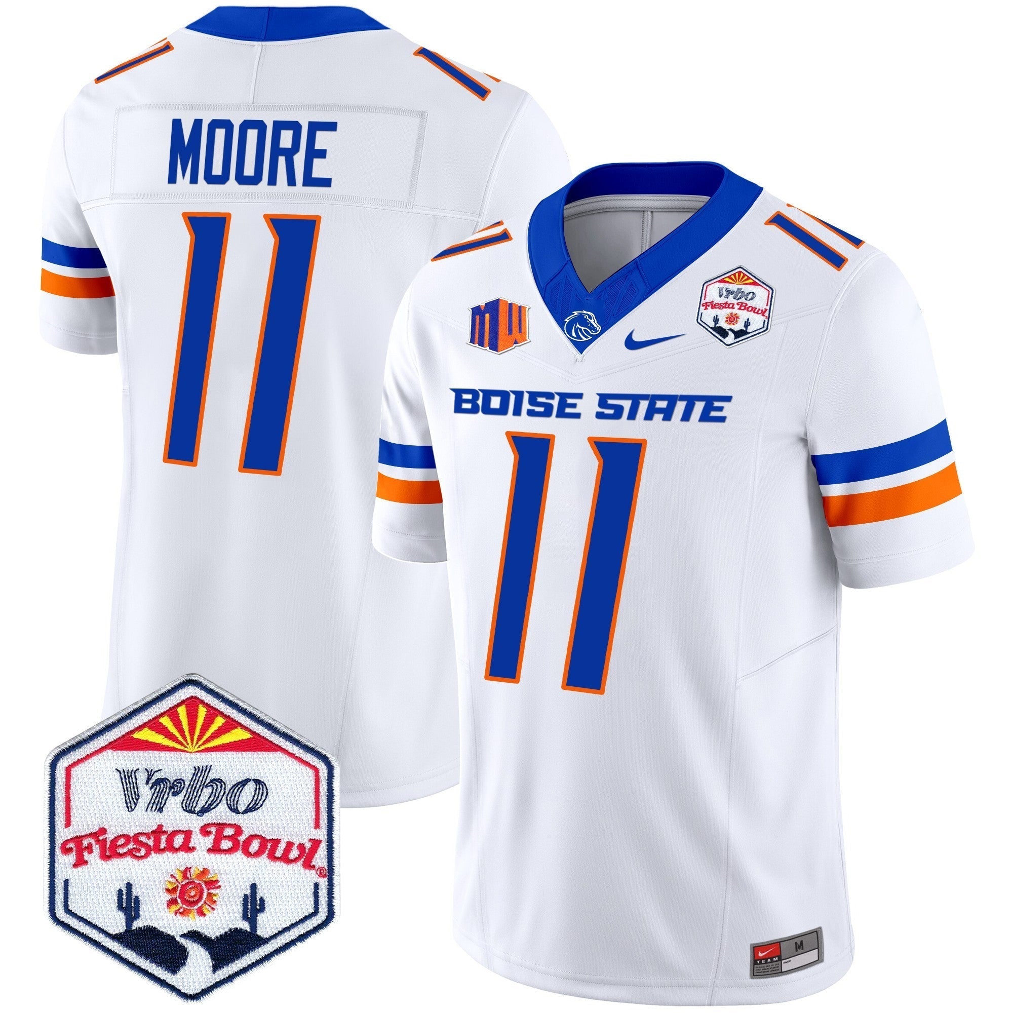 Men Boise State Broncos 2025 The Fiesta Bowl Patch Vapor Limited Jersey - All Stitched