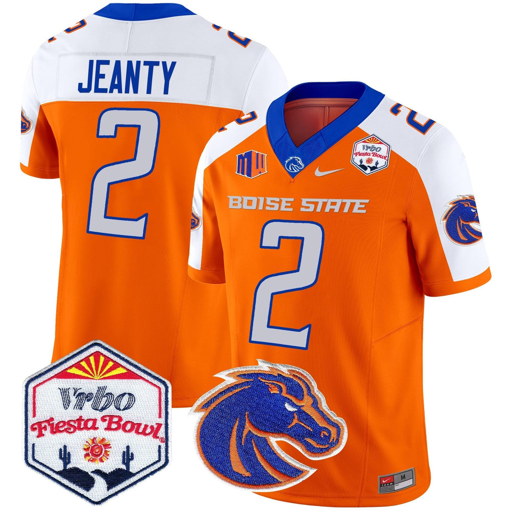 Men Boise State Broncos 2025 The Fiesta Bowl Patch Vapor Limited Jersey - All Stitched