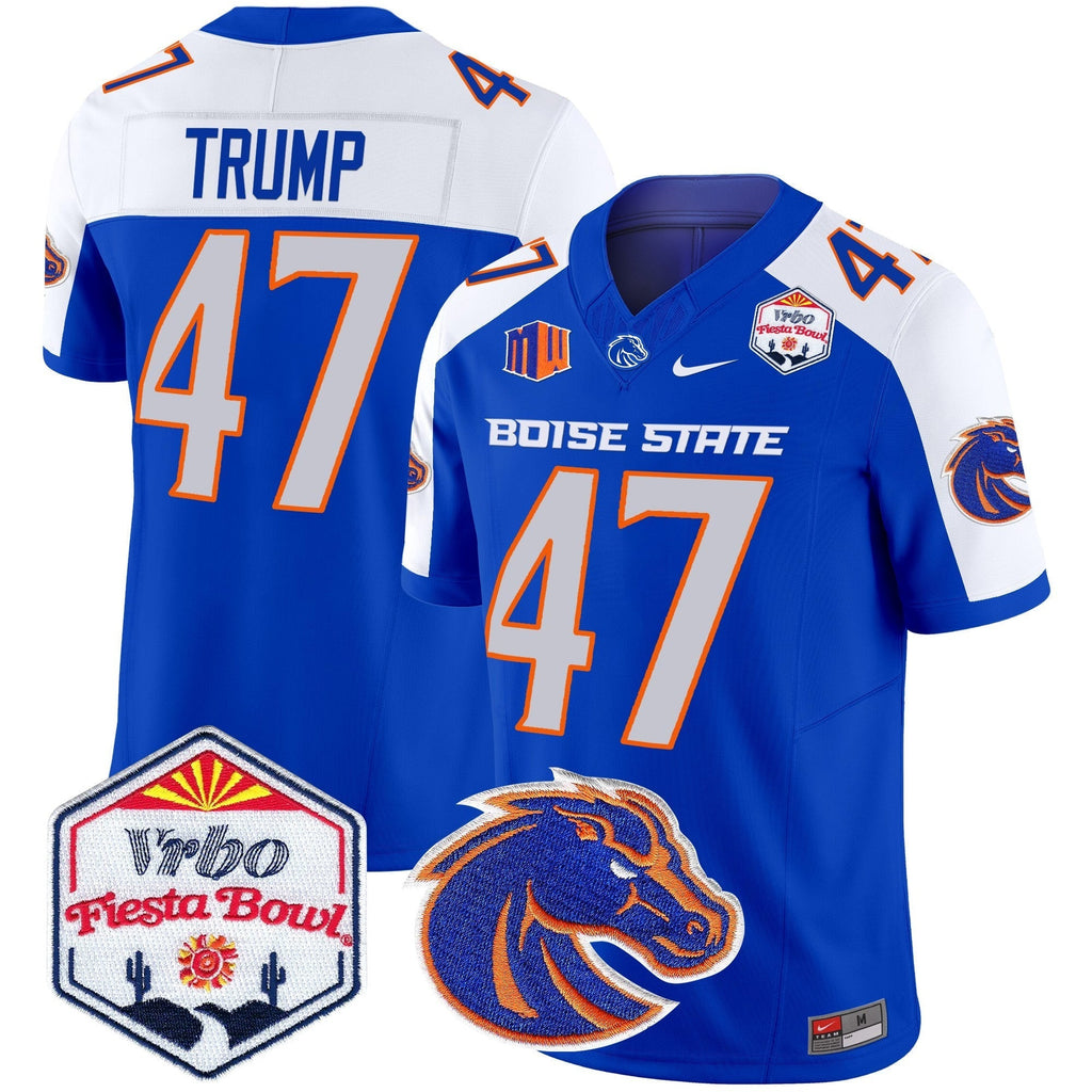Men Boise State Broncos 2024 The Fiesta Bowl Patch Vapor Limited Jersey - All Stitched