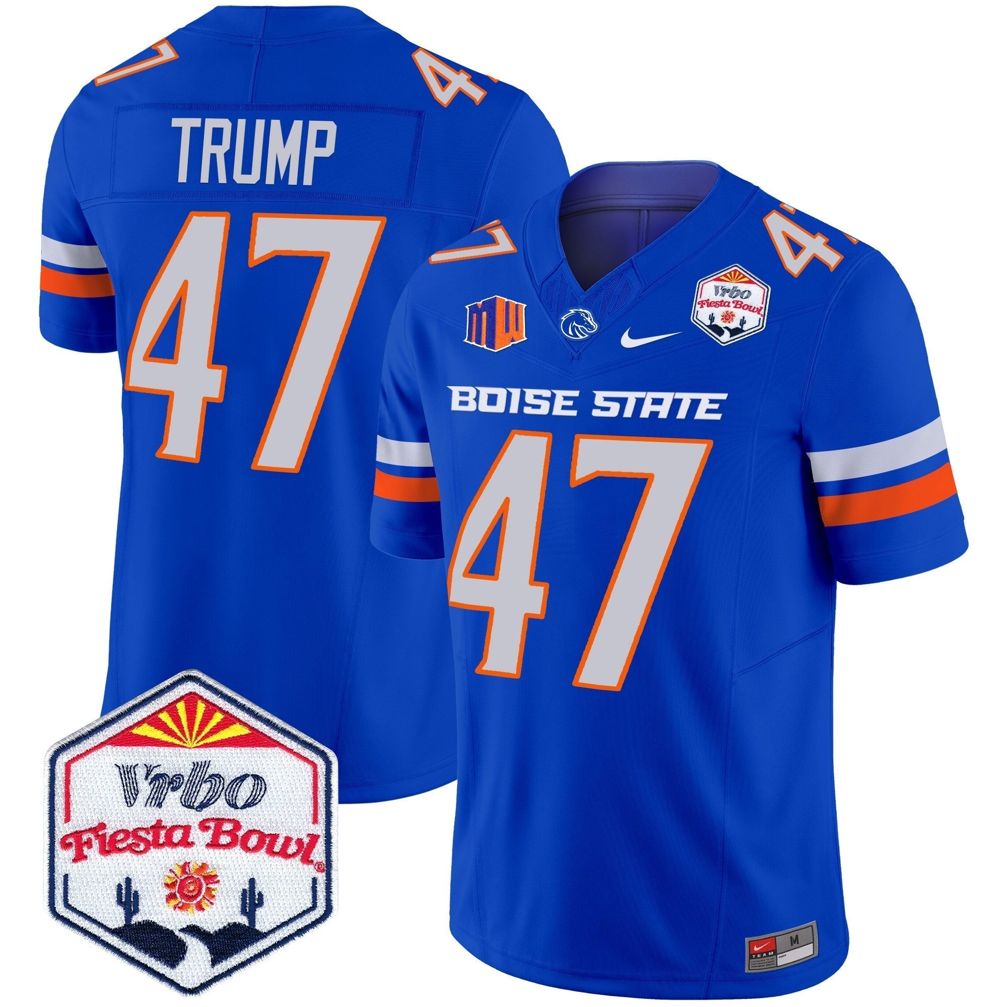 Men Boise State Broncos 2025 The Fiesta Bowl Patch Vapor Limited Jersey - All Stitched