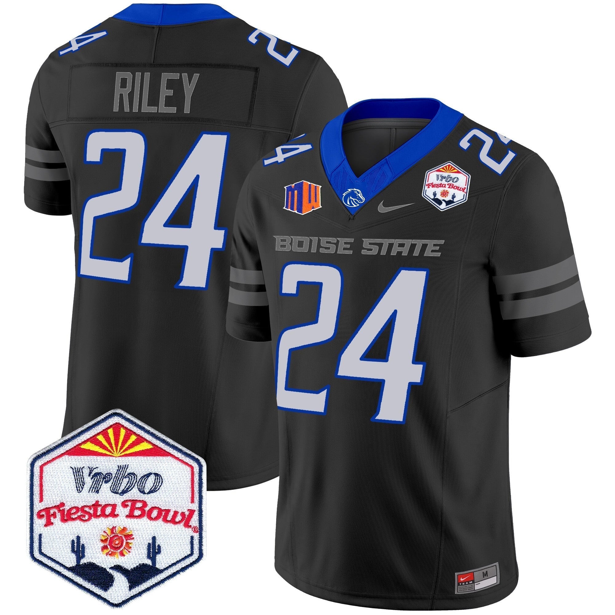 Men Boise State Broncos 2025 The Fiesta Bowl Patch Vapor Limited Jersey - All Stitched