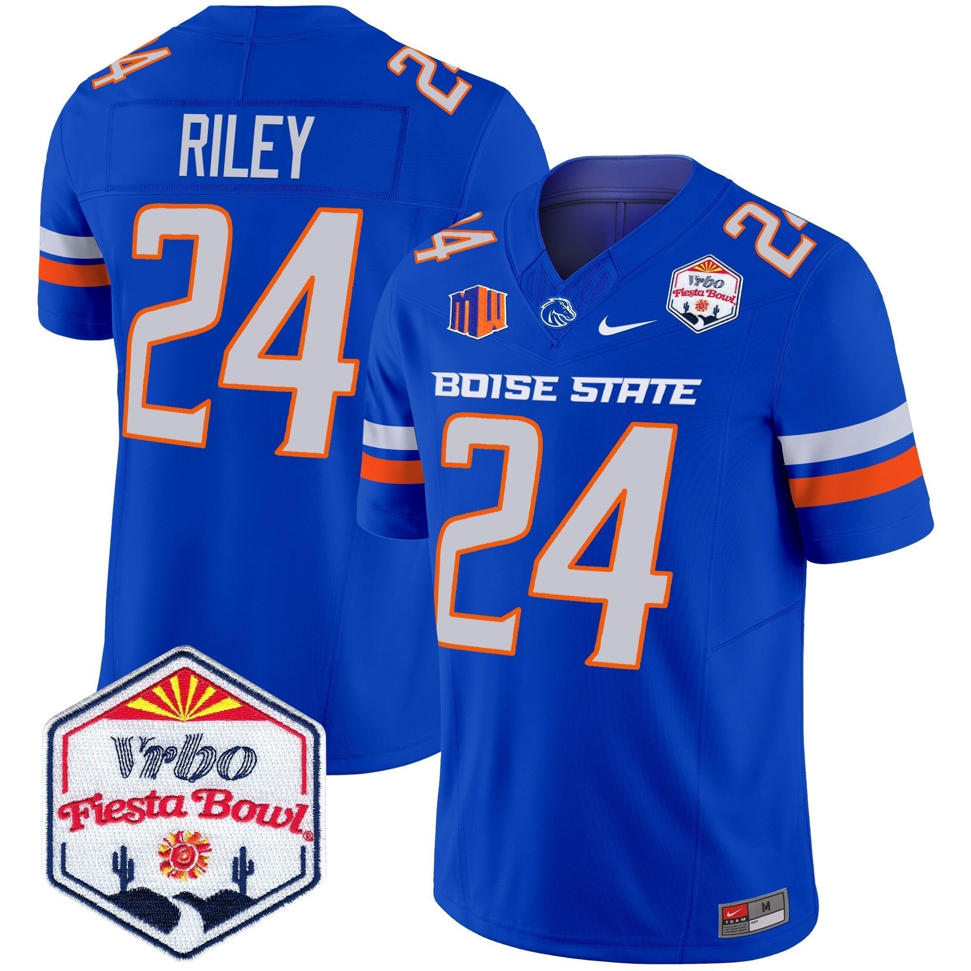 Men Boise State Broncos 2024 The Fiesta Bowl Patch Vapor Limited Jersey - All Stitched