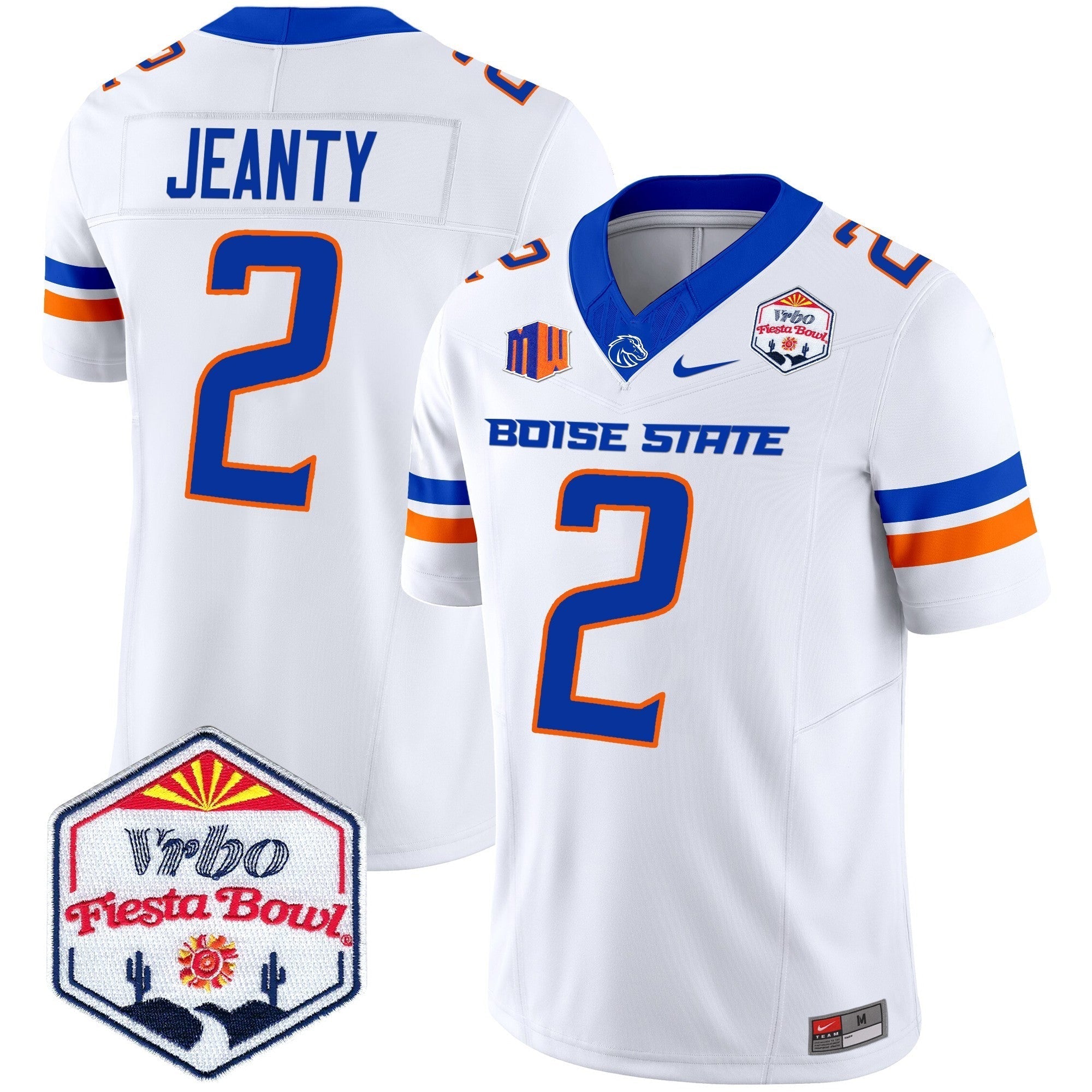 Men Boise State Broncos 2025 The Fiesta Bowl Patch Vapor Limited Jersey - All Stitched