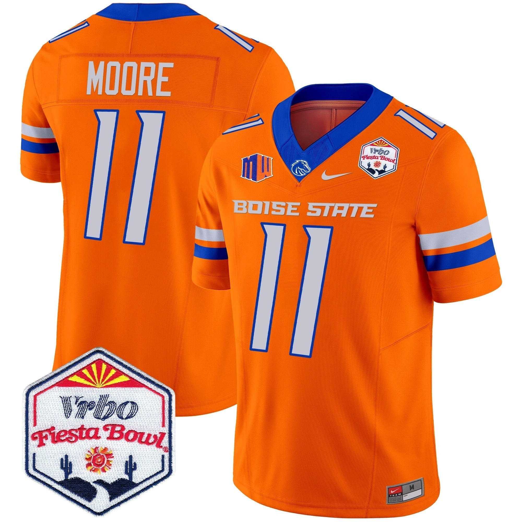 Men Boise State Broncos 2024 The Fiesta Bowl Patch Vapor Limited Jersey - All Stitched