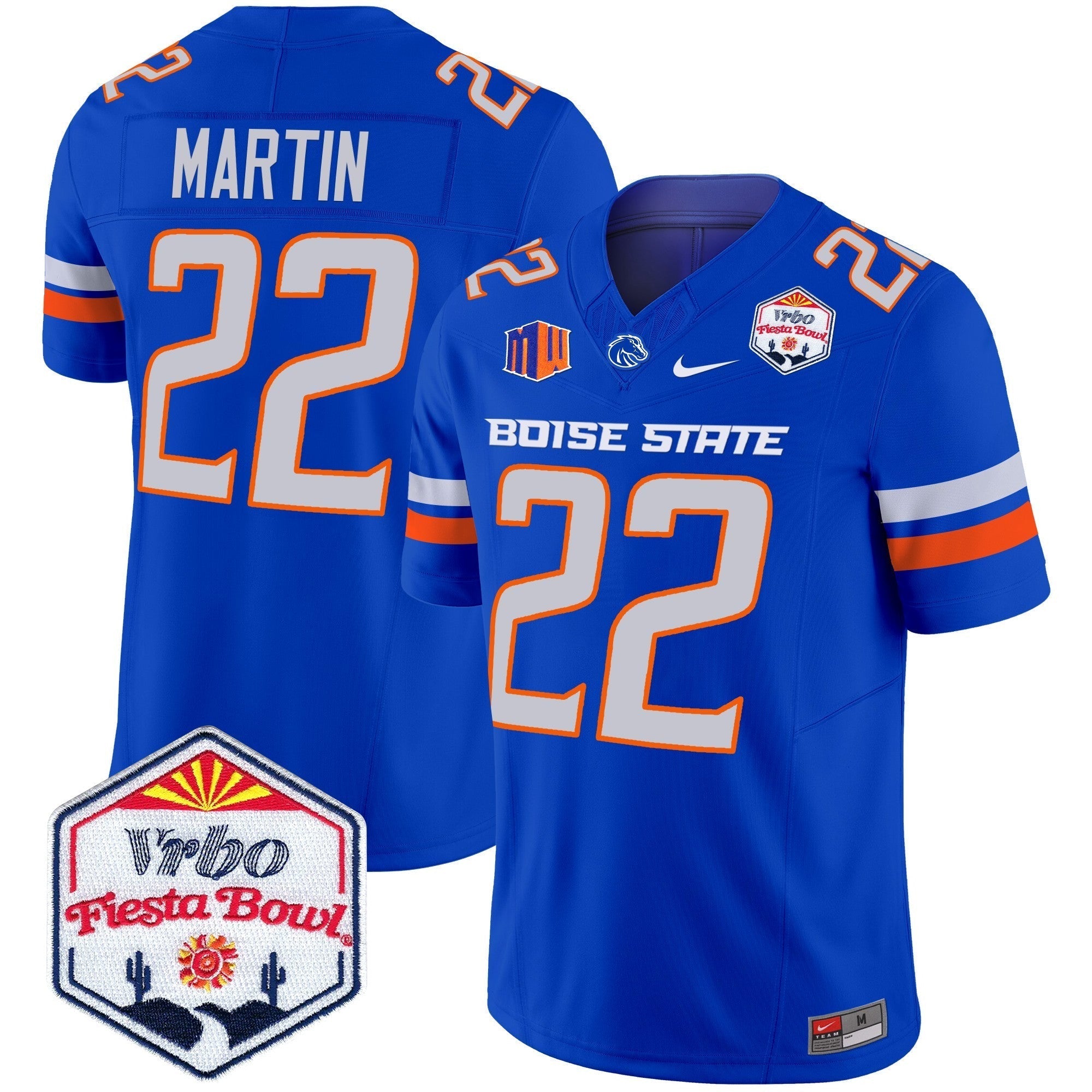 Men Boise State Broncos 2024 The Fiesta Bowl Patch Vapor Limited Jersey - All Stitched