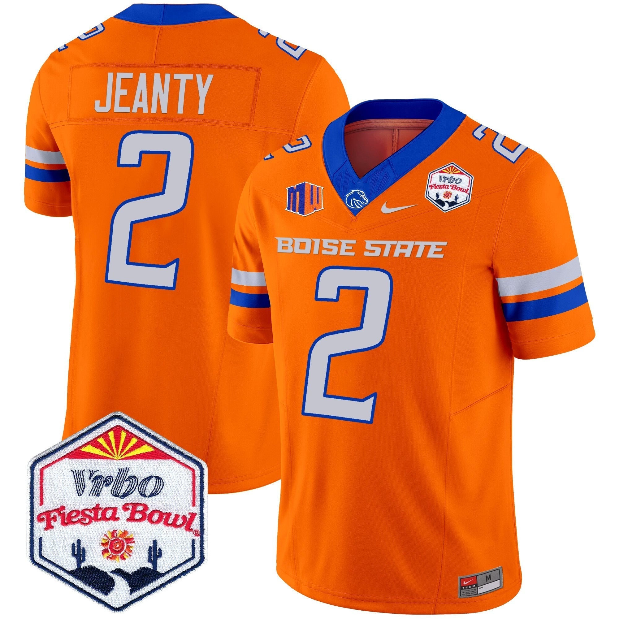 Men Boise State Broncos 2024 The Fiesta Bowl Patch Vapor Limited Jersey - All Stitched